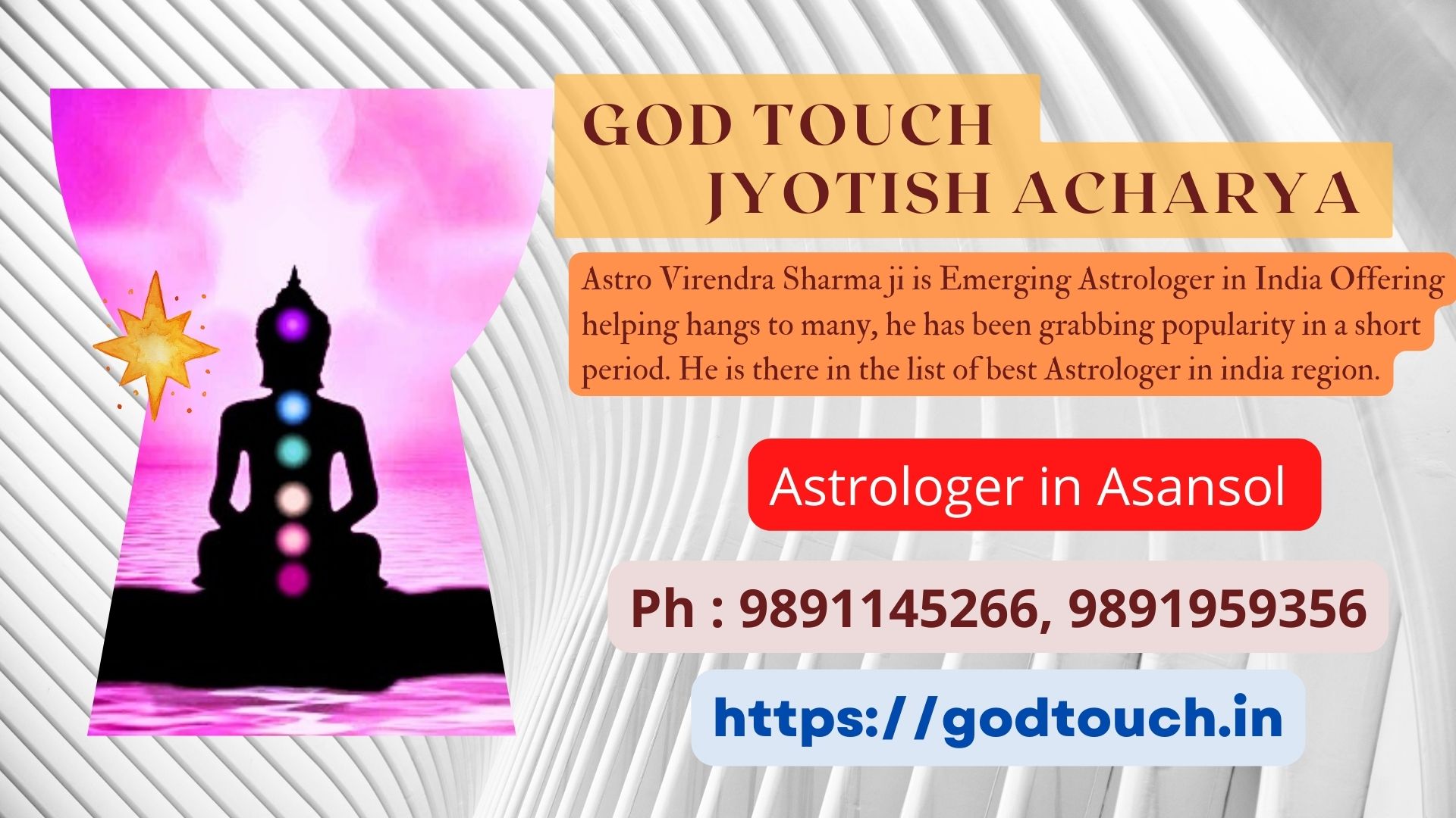 Best Astrologer in Asansol  9891145266 GOD TOUCH JYOTISH ACHARYA