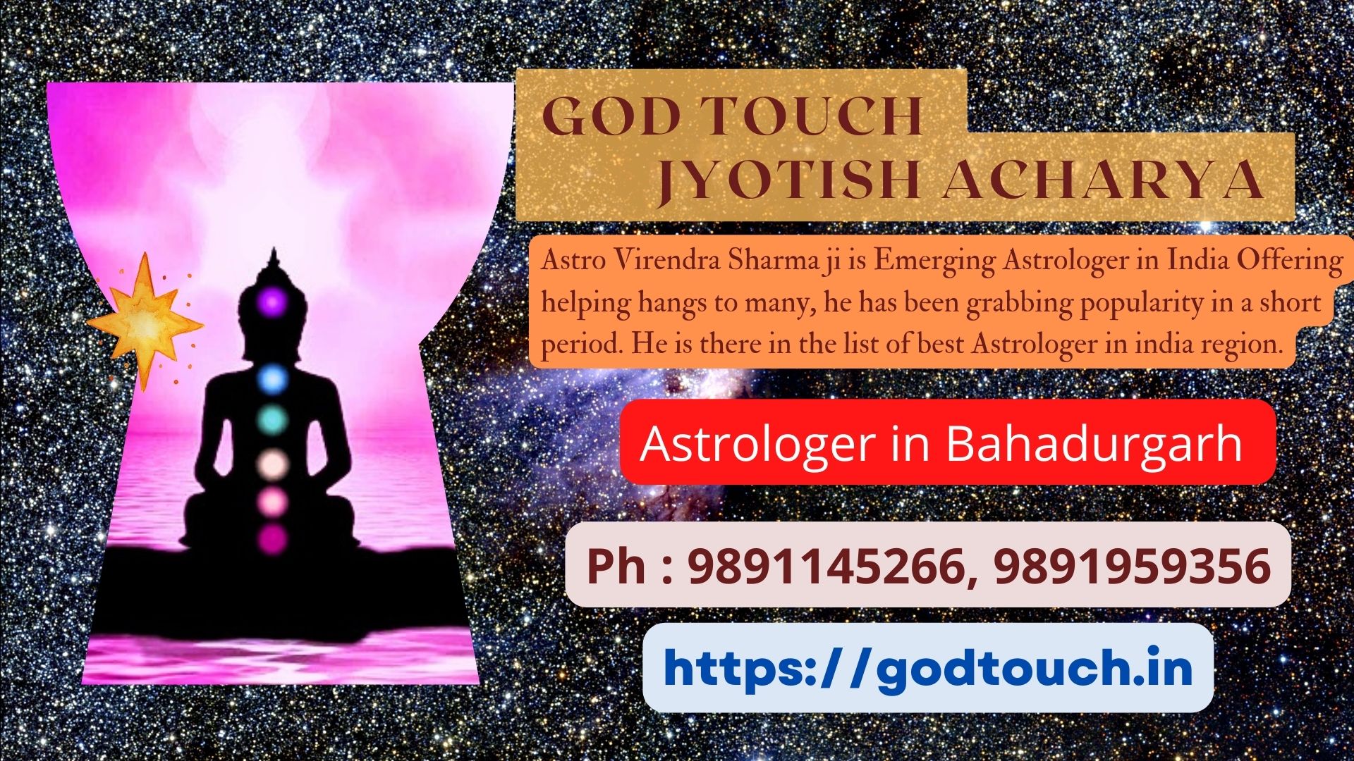 Best Astrologer in Bahadurgarh    9891145266 GOD TOUCH JYOTISH ACHARYA