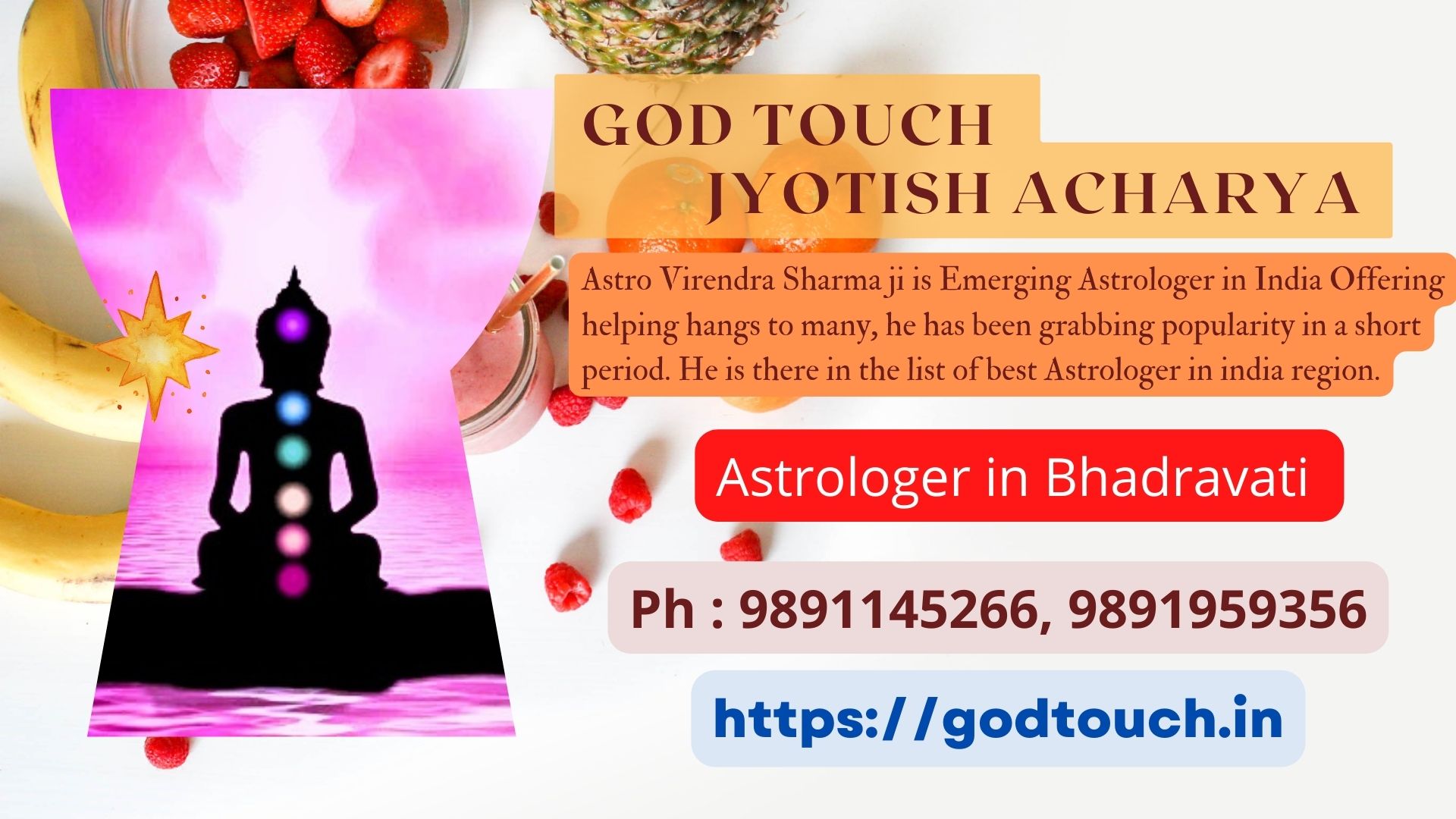 Best Astrologer in Bhadravati  9891145266 GOD TOUCH JYOTISH ACHARYA