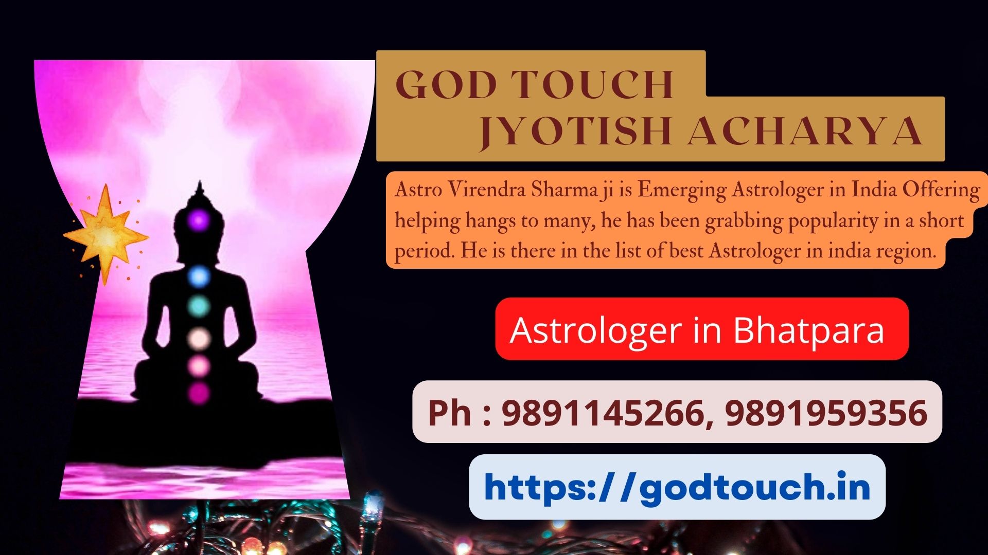 Best Astrologer in Bhatpara    9891145266 GOD TOUCH JYOTISH ACHARYA