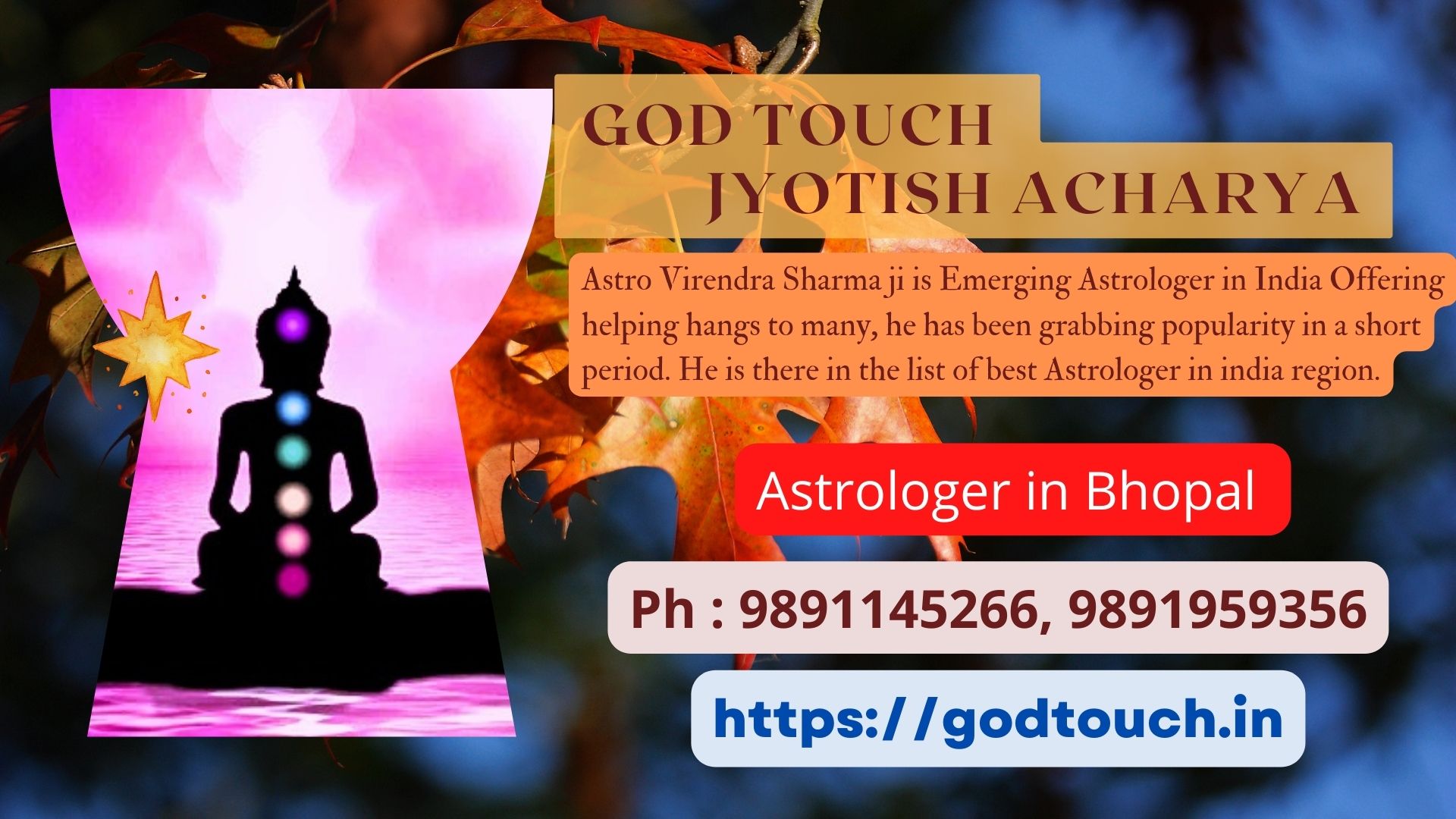 Best Astrologer in Bhopal  9891145266 GOD TOUCH JYOTISH ACHARYA