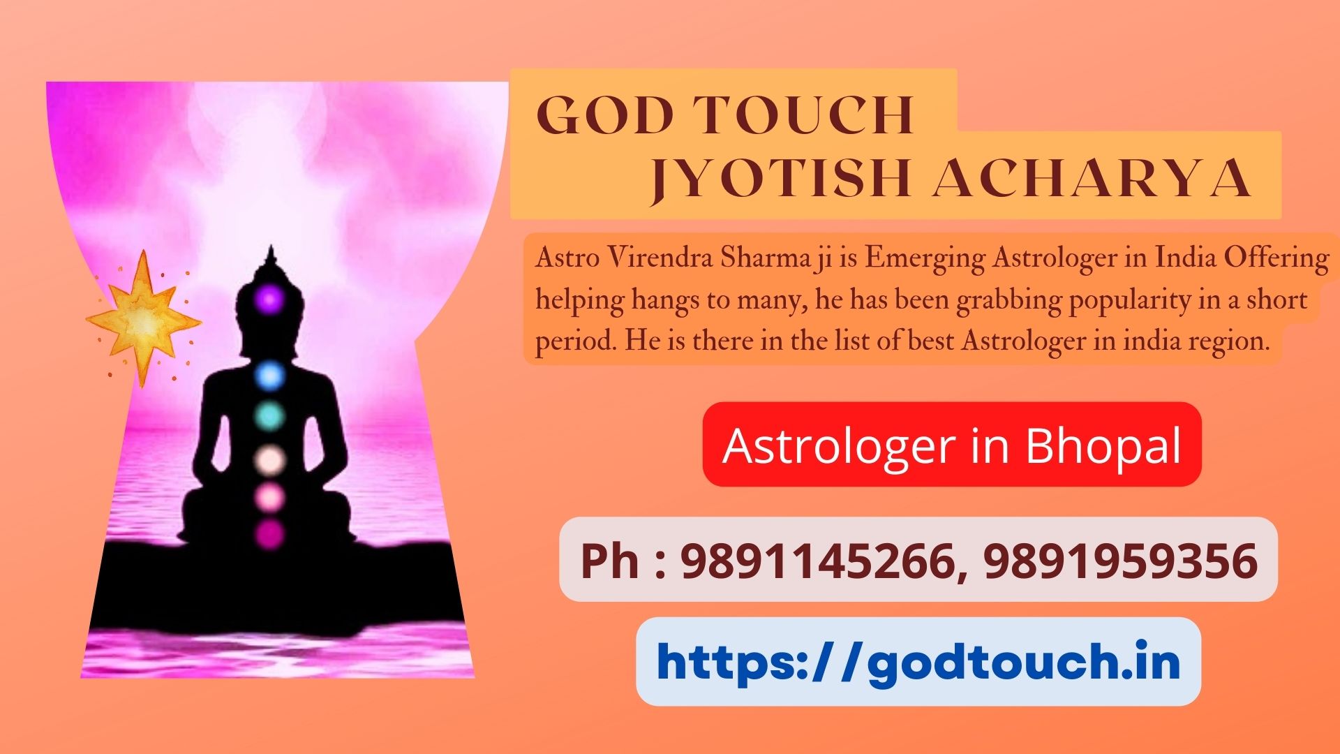 Best Astrologer in Bhopal 9891145266 GOD TOUCH JYOTISH ACHARYA