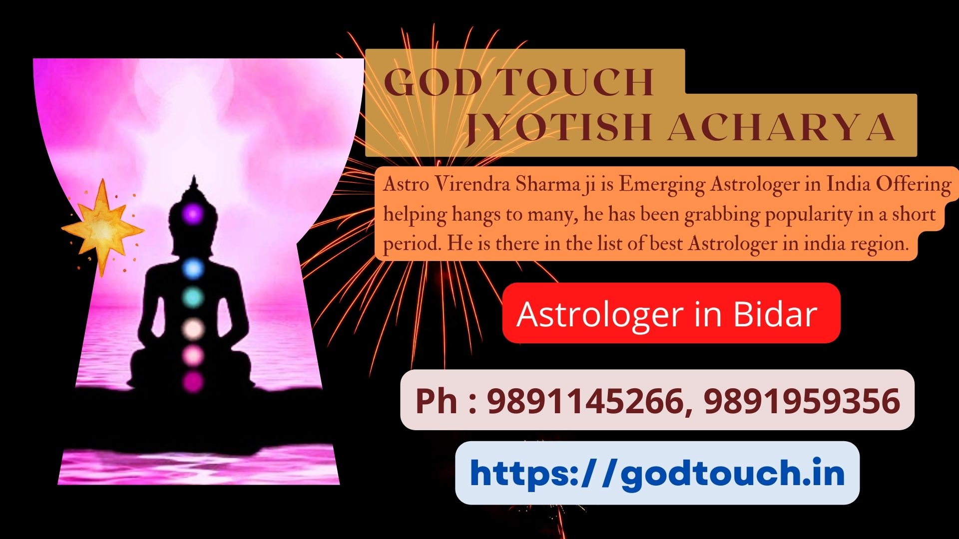 Best Astrologer in Bidar  9891145266 GOD TOUCH JYOTISH ACHARYA