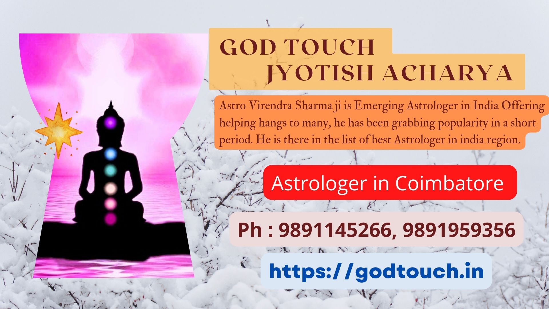 Best Astrologer in Coimbatore  9891145266 GOD TOUCH JYOTISH ACHARYA