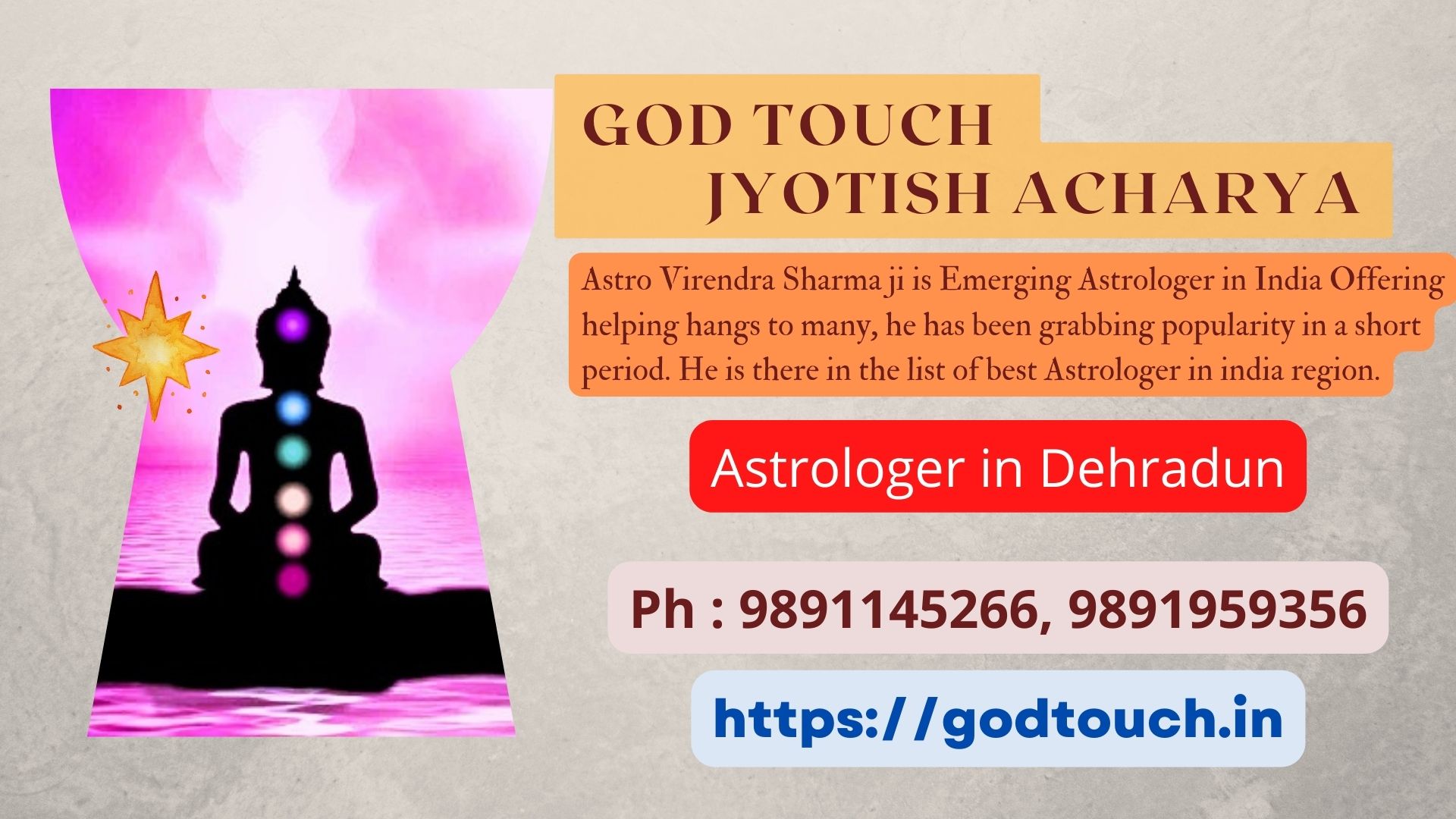 Best Astrologer in Dehradun 9891145266 GOD TOUCH JYOTISH ACHARYA