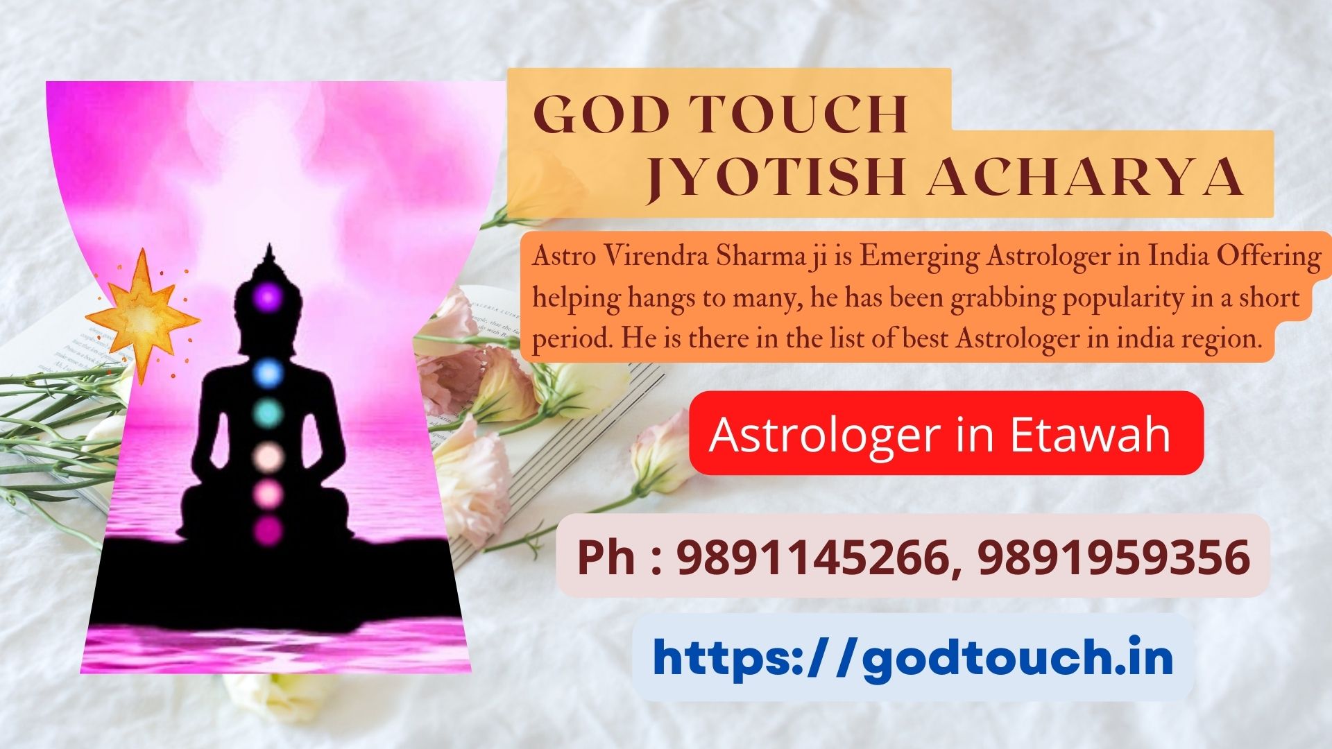 Best Astrologer in Etawah  9891145266 GOD TOUCH JYOTISH ACHARYA