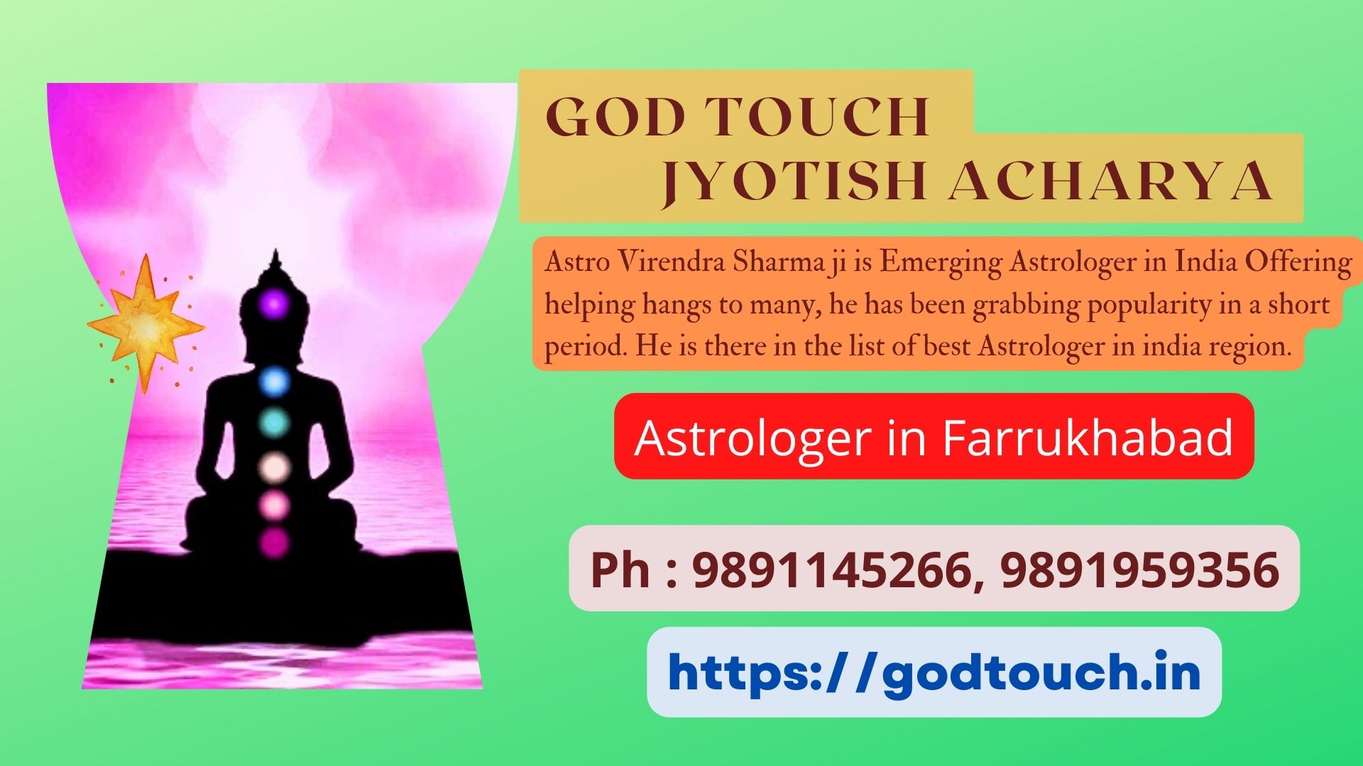 Best Astrologer in Farrukhabad 9891145266 GOD TOUCH JYOTISH ACHARYA