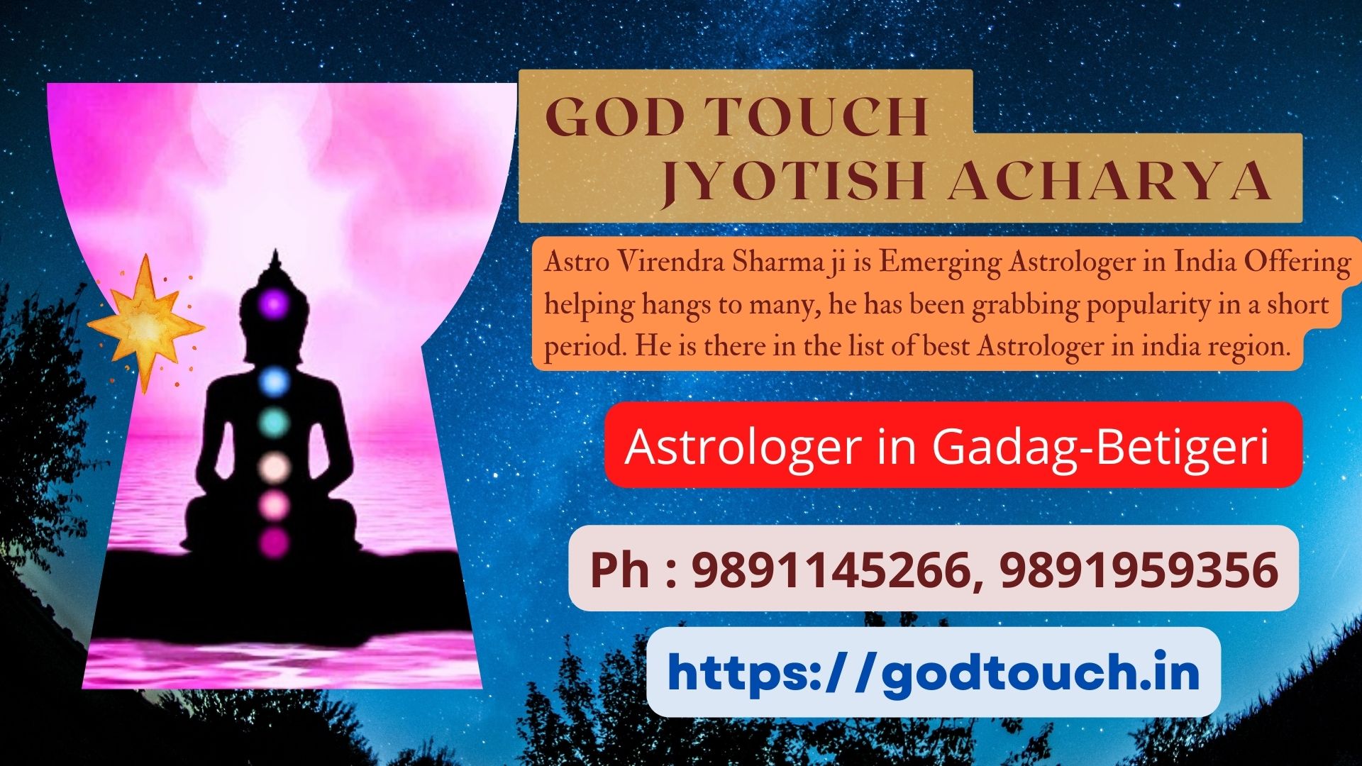 Best Astrologer in Gadag-Betigeri  9891145266 GOD TOUCH JYOTISH ACHARYA