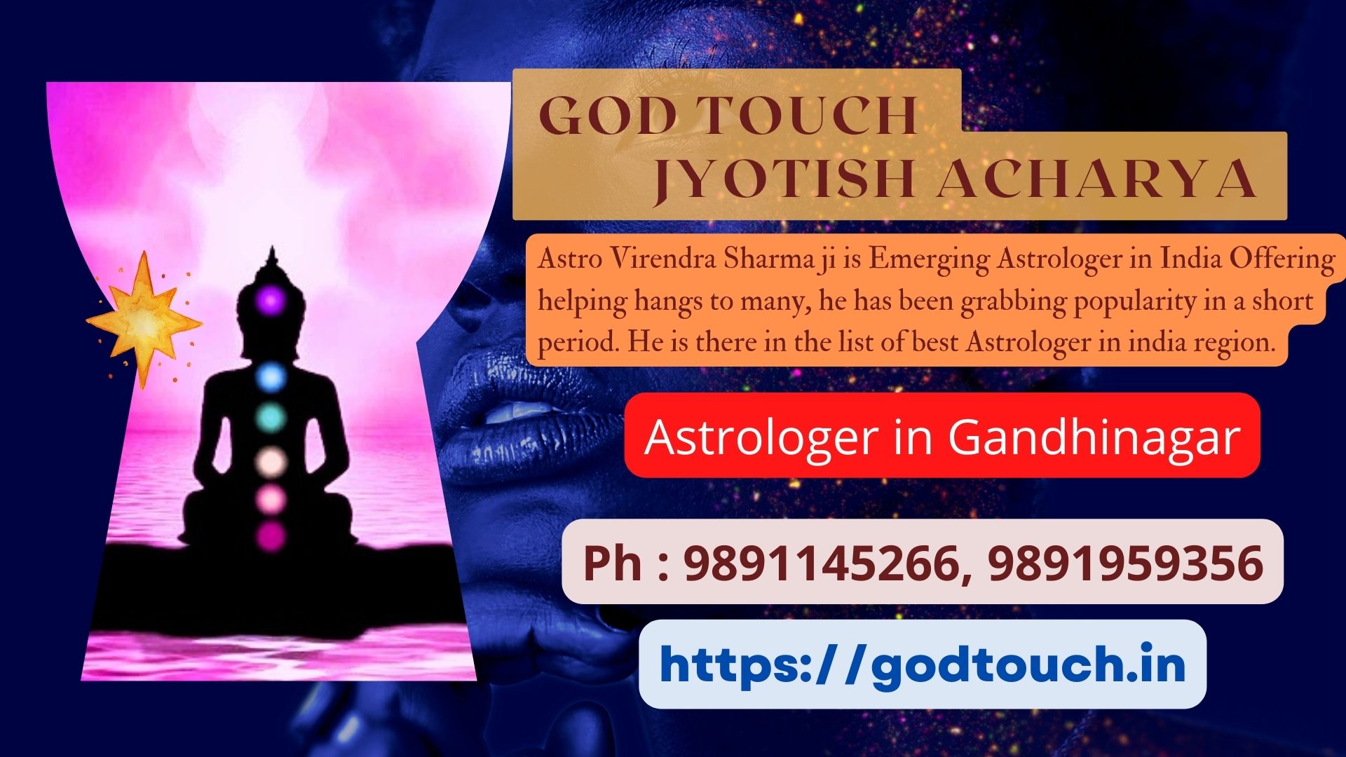 Best Astrologer in Gandhinagar 9891145266 GOD TOUCH JYOTISH ACHARYA