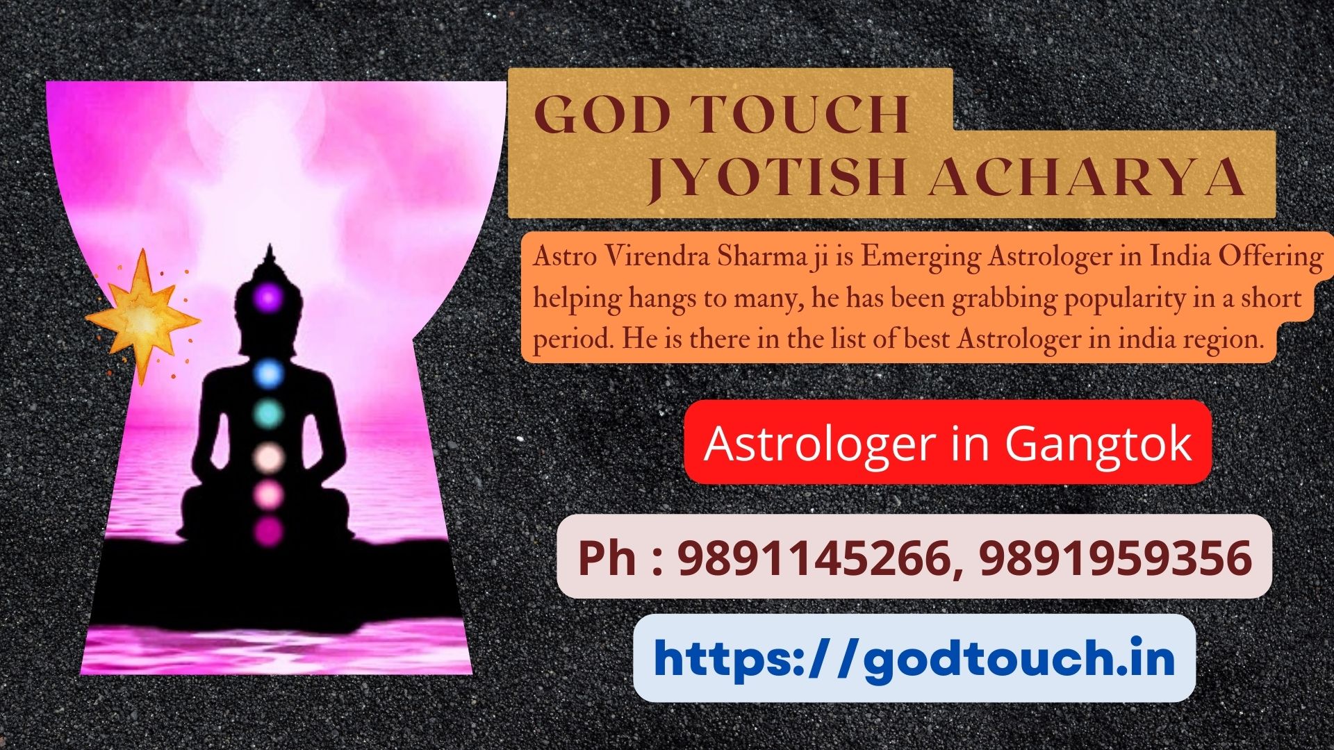 Best Astrologer in Gangtok 9891145266 GOD TOUCH JYOTISH ACHARYA