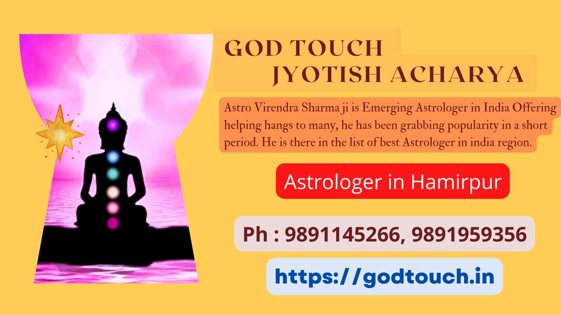 Best Astrologer in Hamirpur 9891145266 GOD TOUCH JYOTISH ACHARYA