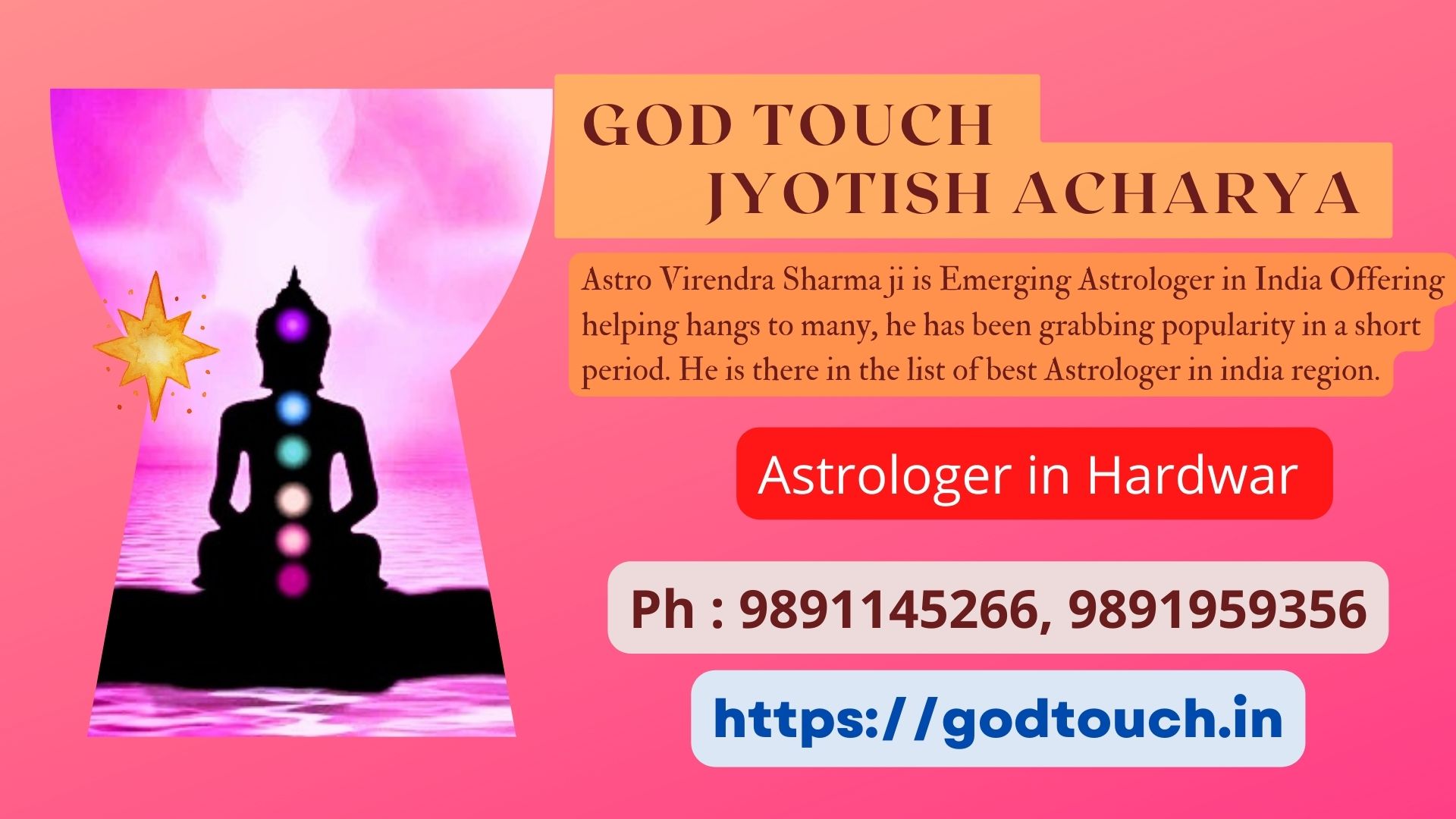 Best Astrologer in Hardwar  9891145266 GOD TOUCH JYOTISH ACHARYA