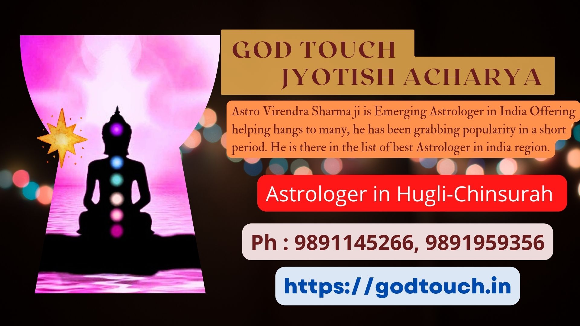 Best Astrologer in Hugli-Chinsurah    9891145266 GOD TOUCH JYOTISH ACHARYA