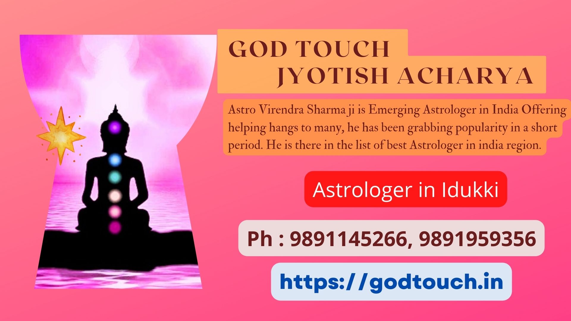 Best Astrologer in Idukki 9891145266 GOD TOUCH JYOTISH ACHARYA