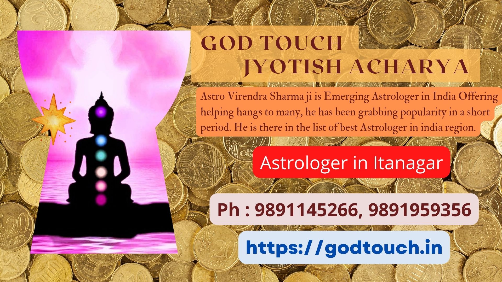 Best Astrologer in Itanagar 9891145266 GOD TOUCH JYOTISH ACHARYA