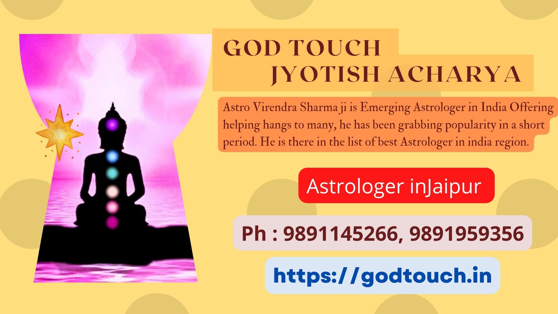 Best Astrologer in Jaipur  9891145266 GOD TOUCH JYOTISH ACHARYA