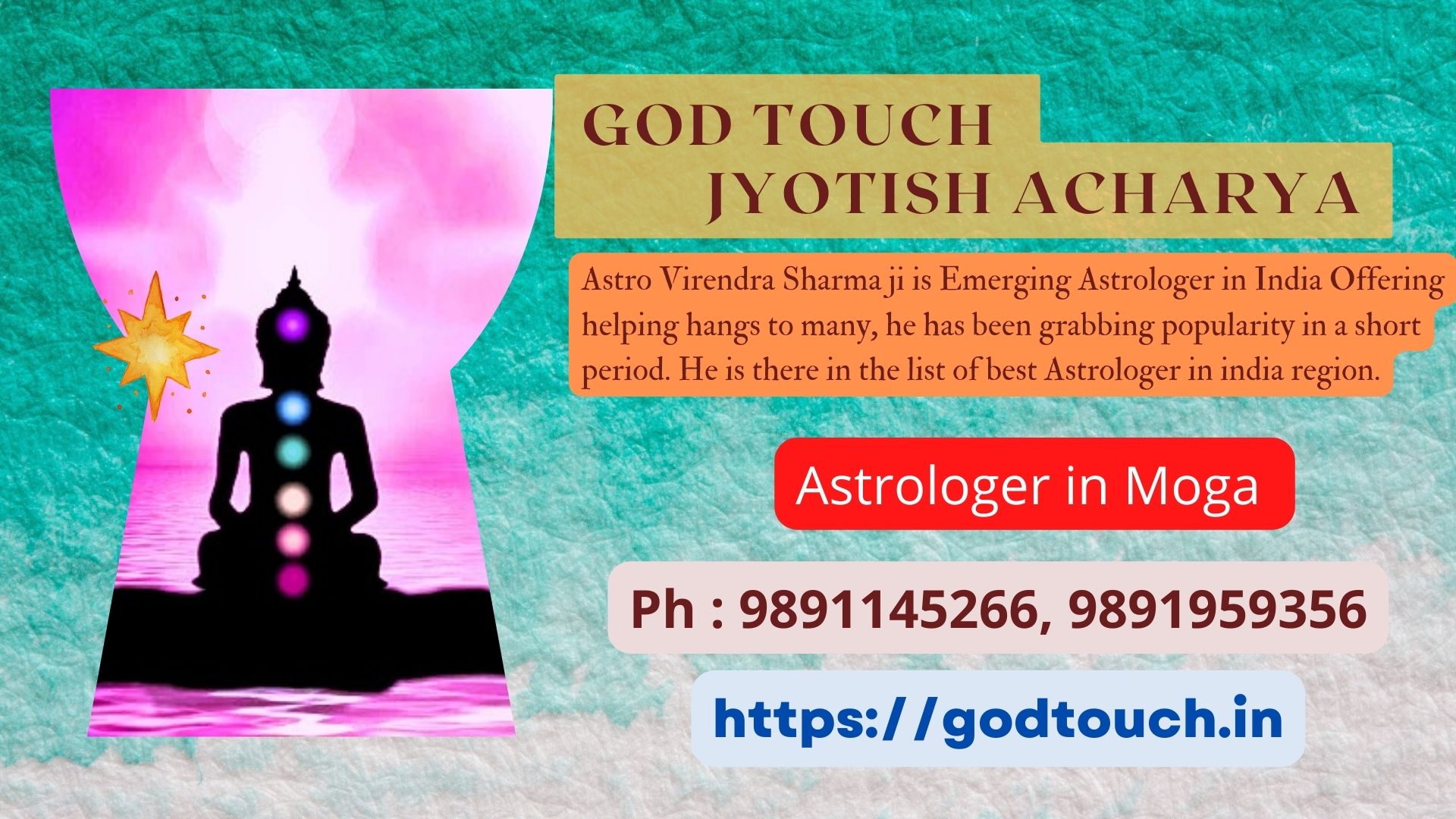 Best Astrologer in Moga    9891145266 GOD TOUCH JYOTISH ACHARYA