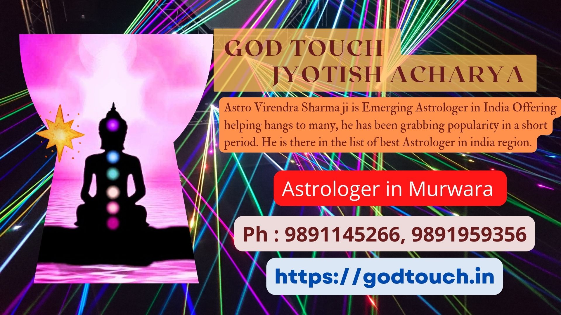 Best Astrologer in Murwara  9891145266 GOD TOUCH JYOTISH ACHARYA