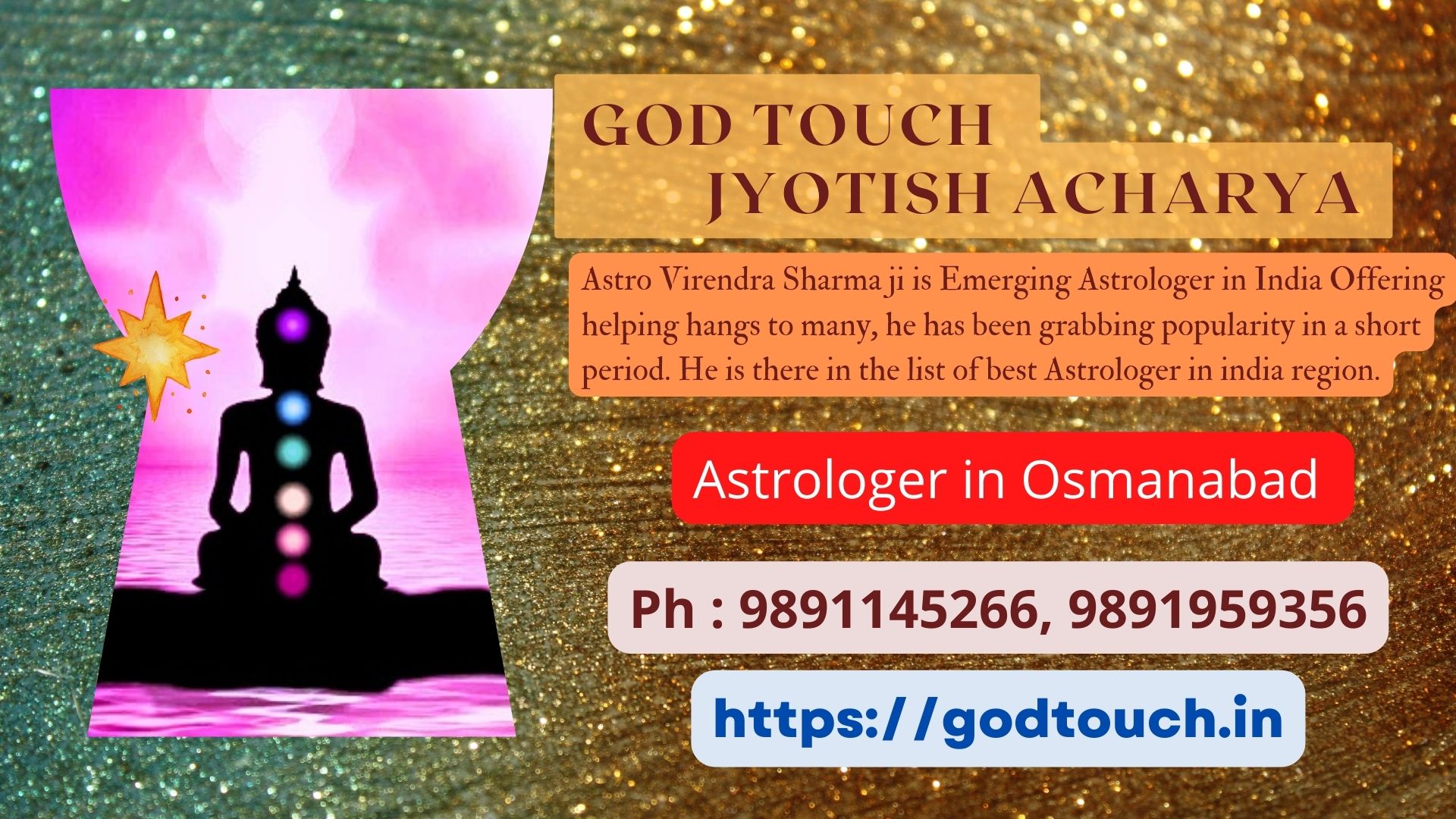 Best Astrologer in Osmanabad  9891145266 GOD TOUCH JYOTISH ACHARYA