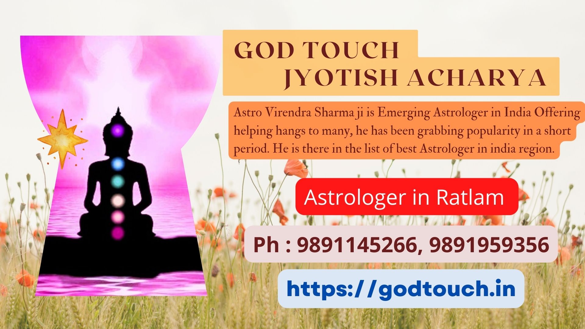 Best Astrologer in Ratlam  9891145266 GOD TOUCH JYOTISH ACHARYA