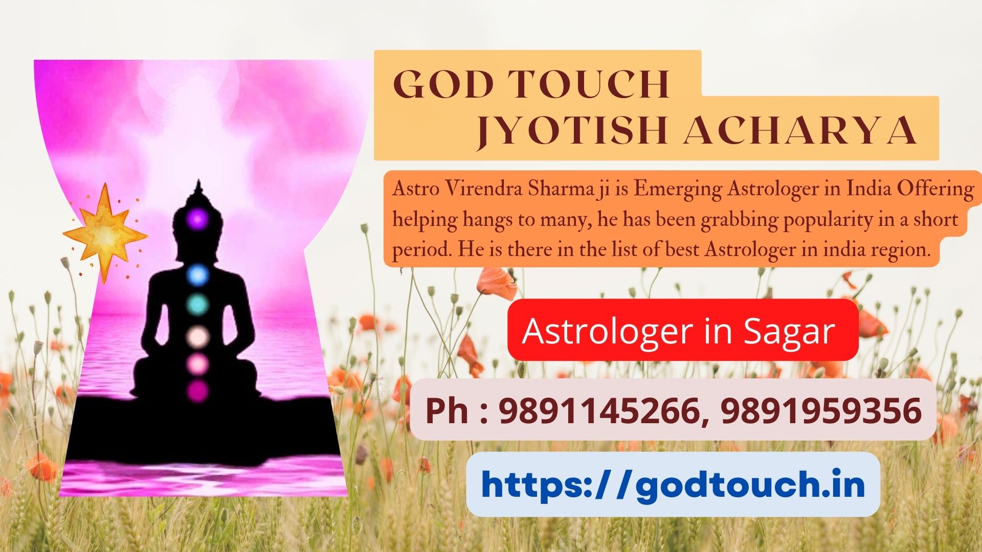 Best Astrologer in Sagar  9891145266 GOD TOUCH JYOTISH ACHARYA