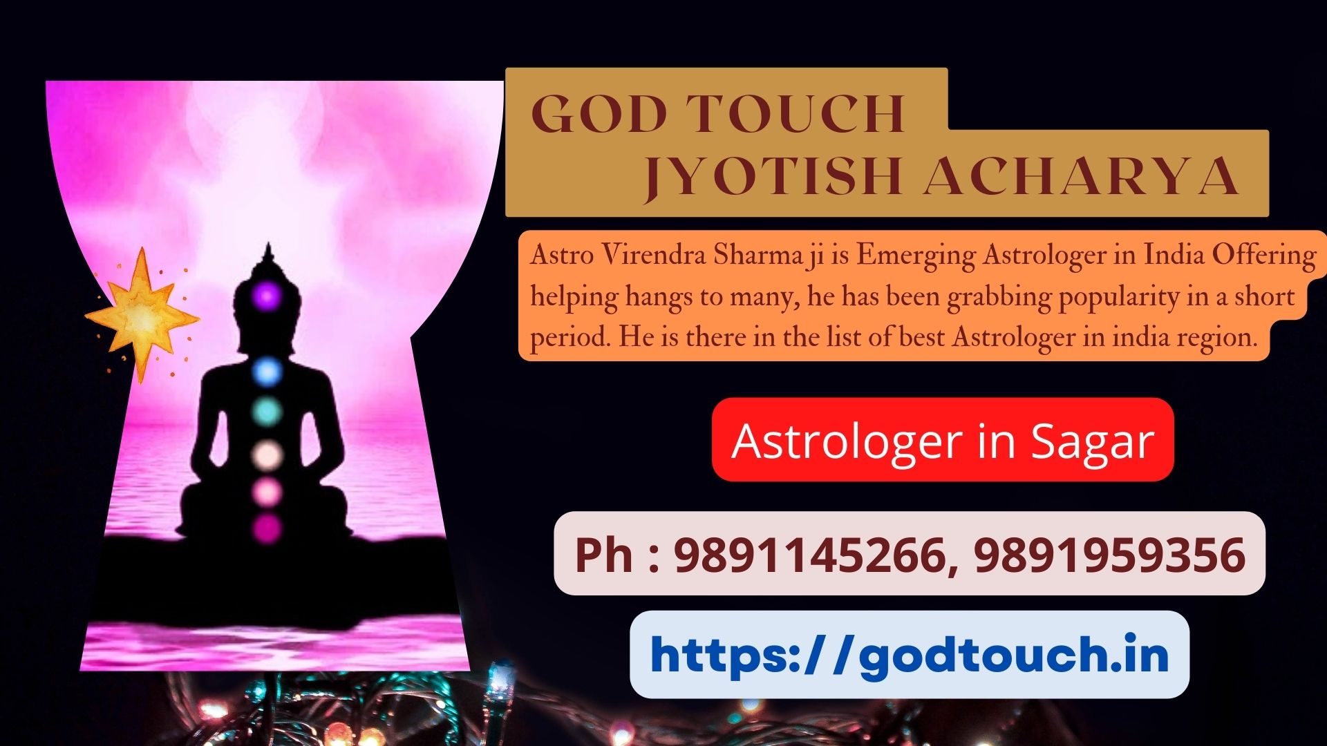 Best Astrologer in Sagar 9891145266 GOD TOUCH JYOTISH ACHARYA