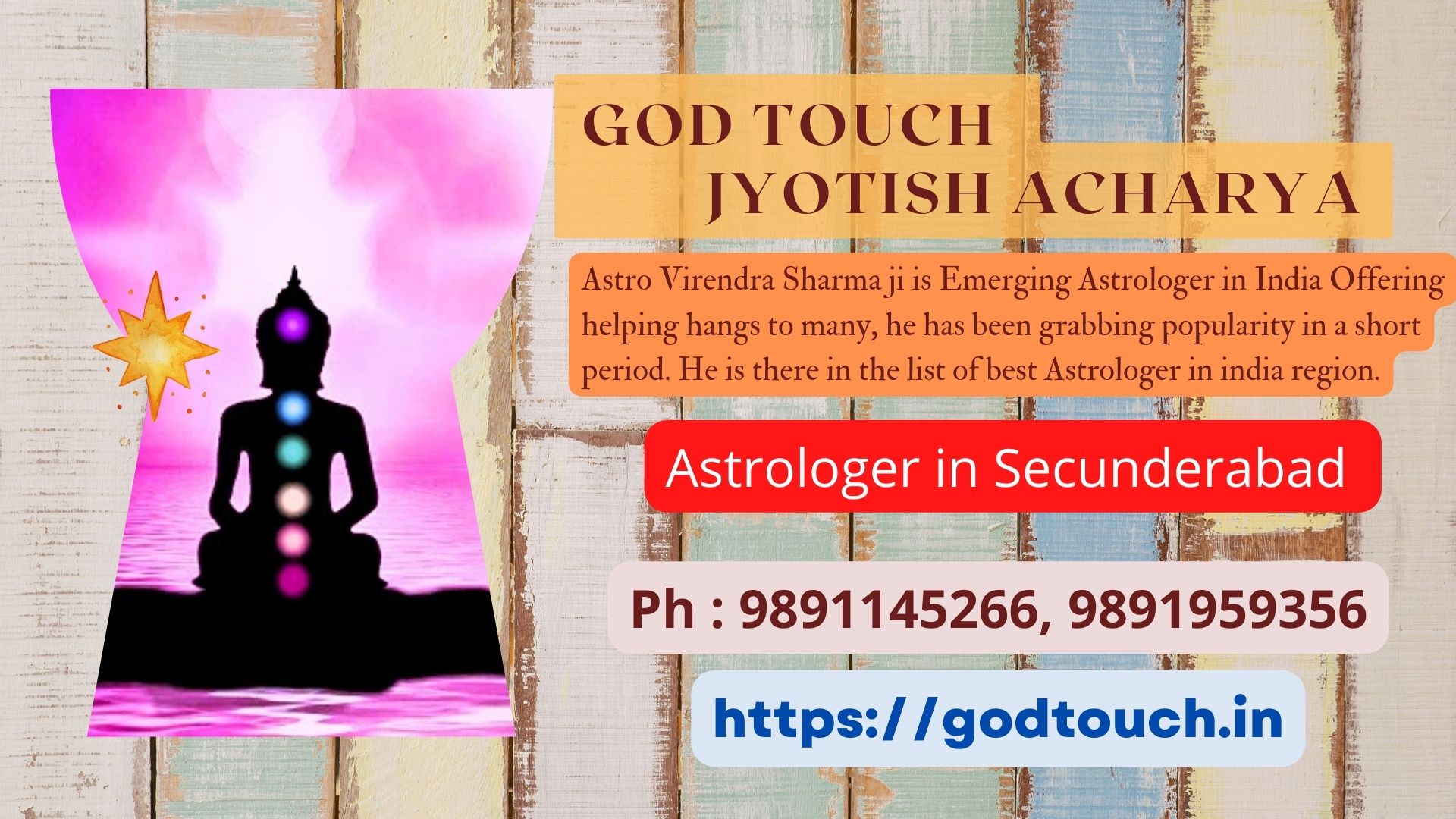 Best Astrologer in Secunderabad  9891145266 GOD TOUCH JYOTISH ACHARYA