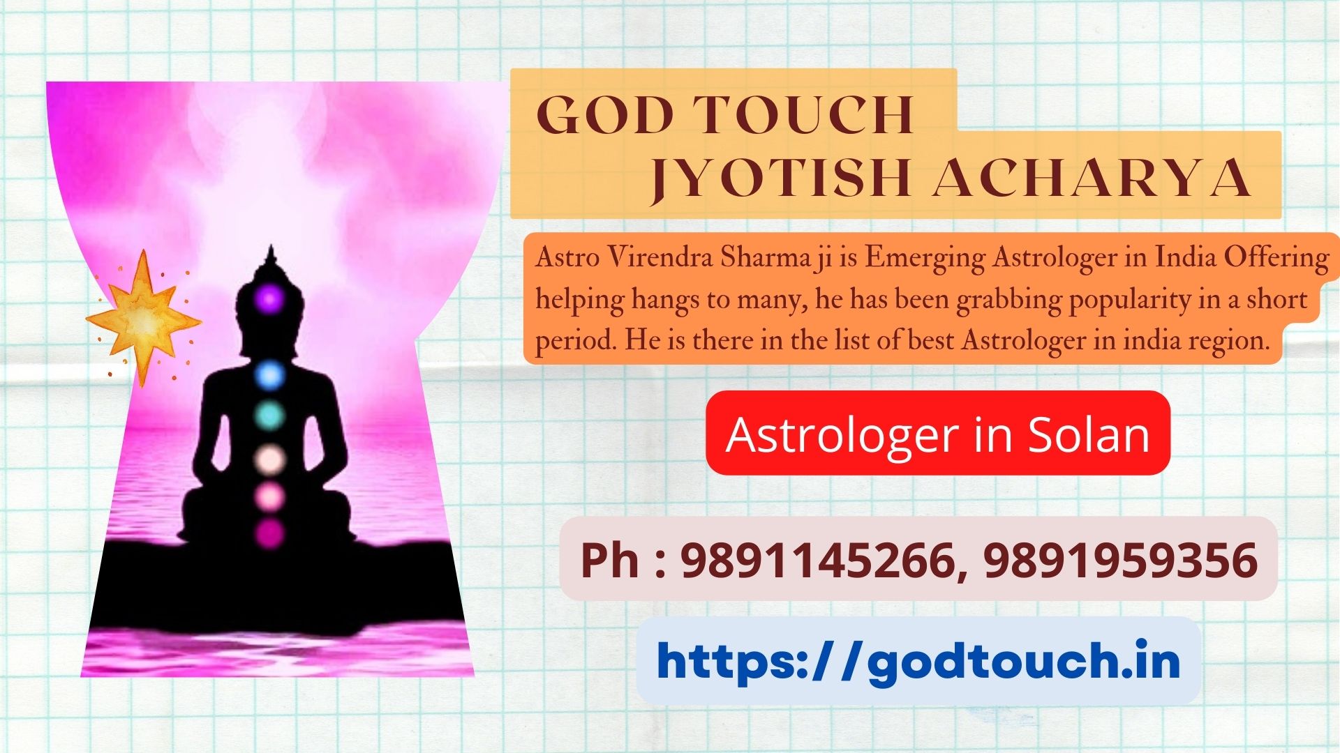 Best Astrologer in Solan 9891145266 GOD TOUCH JYOTISH ACHARYA