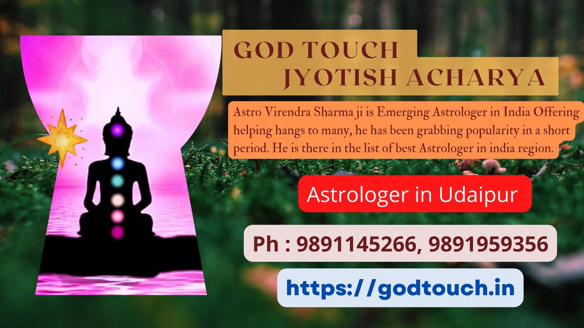 Best Astrologer in Udaipur  9891145266 GOD TOUCH JYOTISH ACHARYA