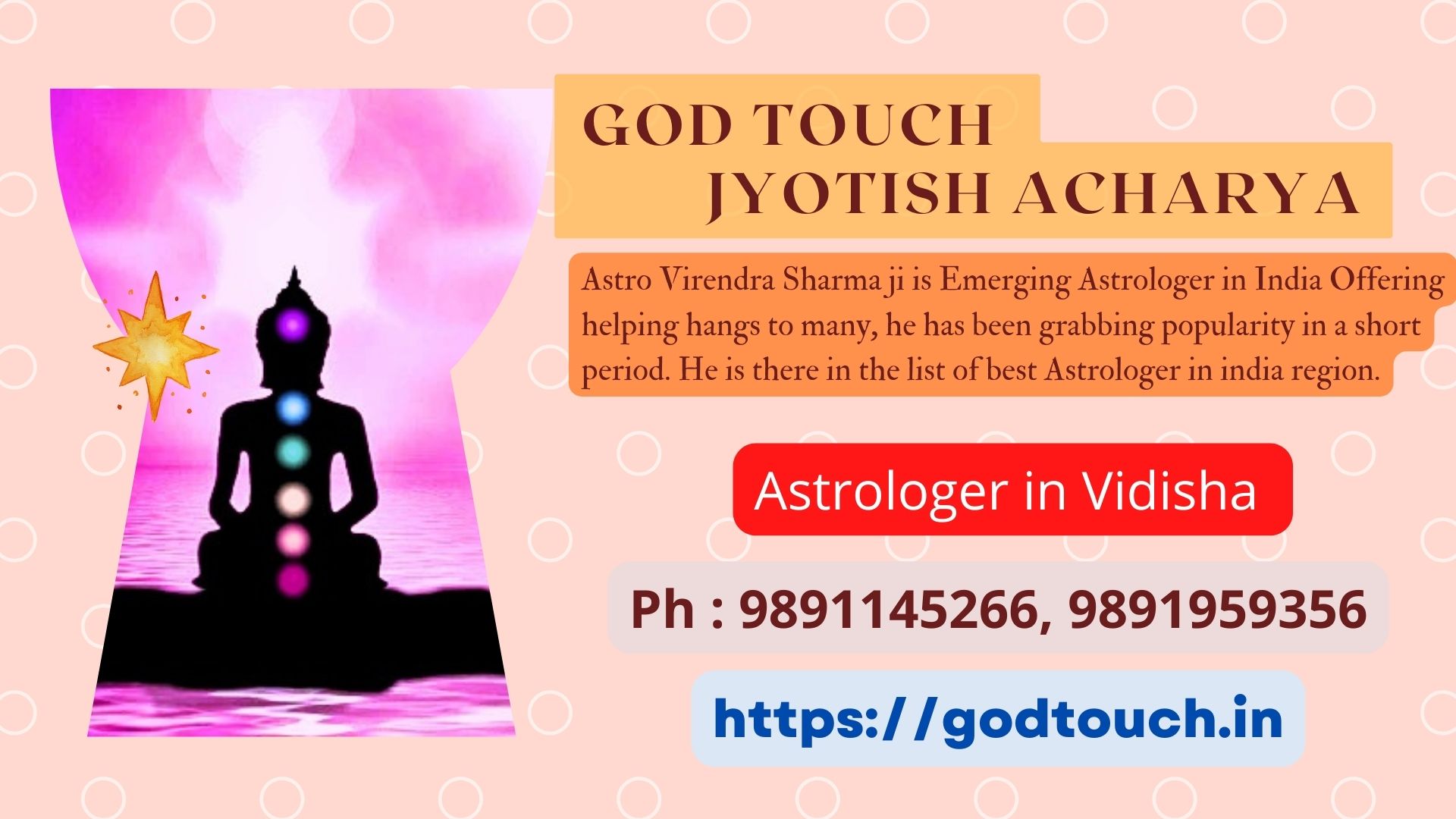 Best Astrologer in Vidisha  9891145266 GOD TOUCH JYOTISH ACHARYA