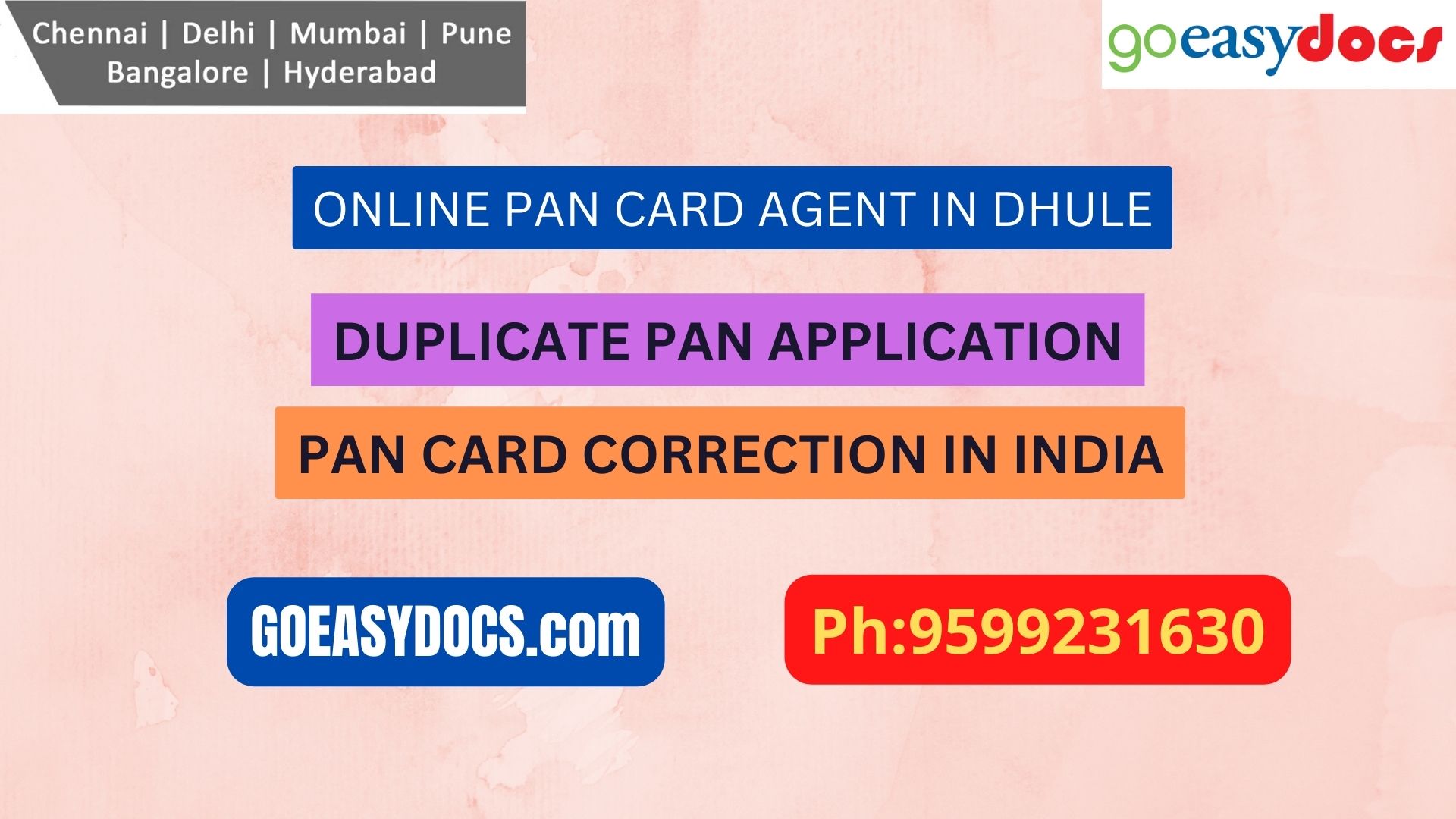 Pan Card Agent Service In DHULE 9599231630