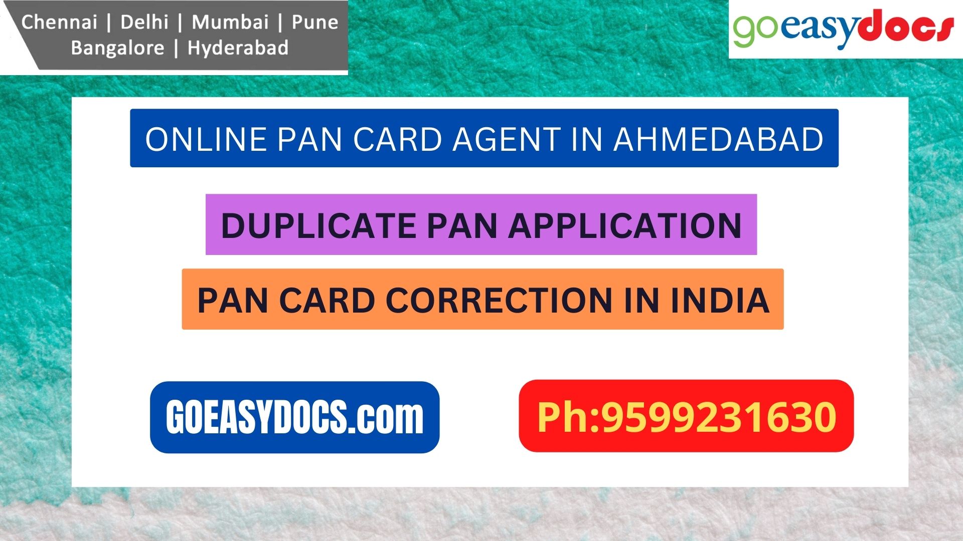 Pan Card Agent Service In AHMEDABAD 9599231630