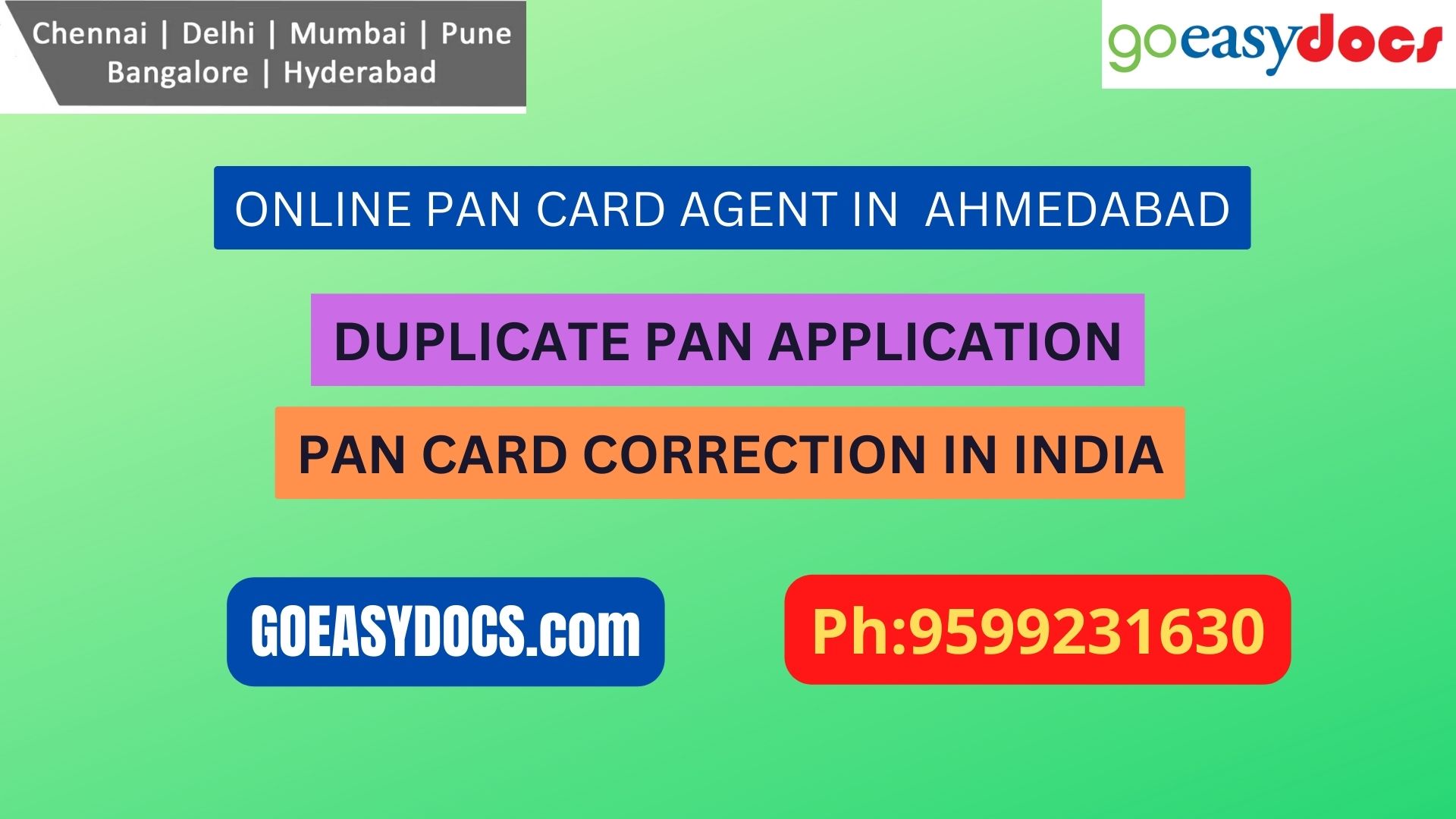 Pan Card Agent Service In AURANGABAD 9599231630