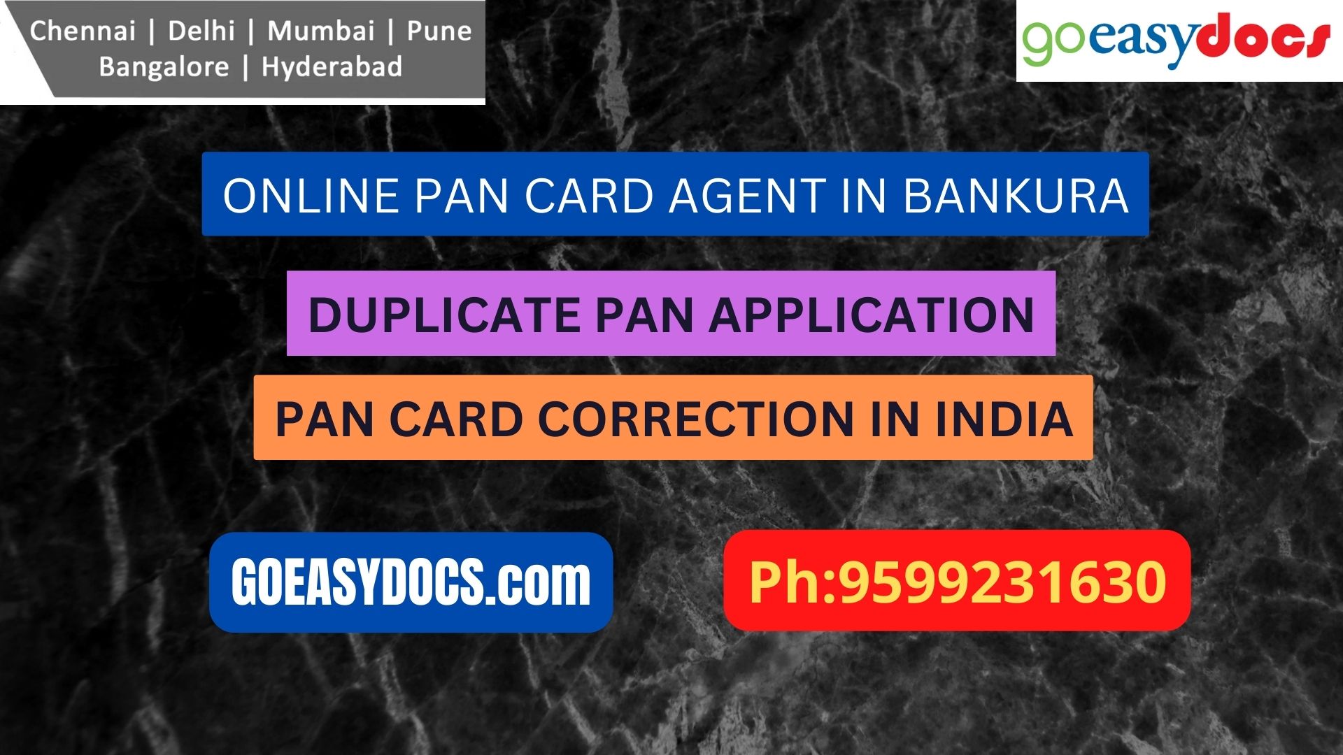 Pan Card Agent Service In BANKURA 9599231630