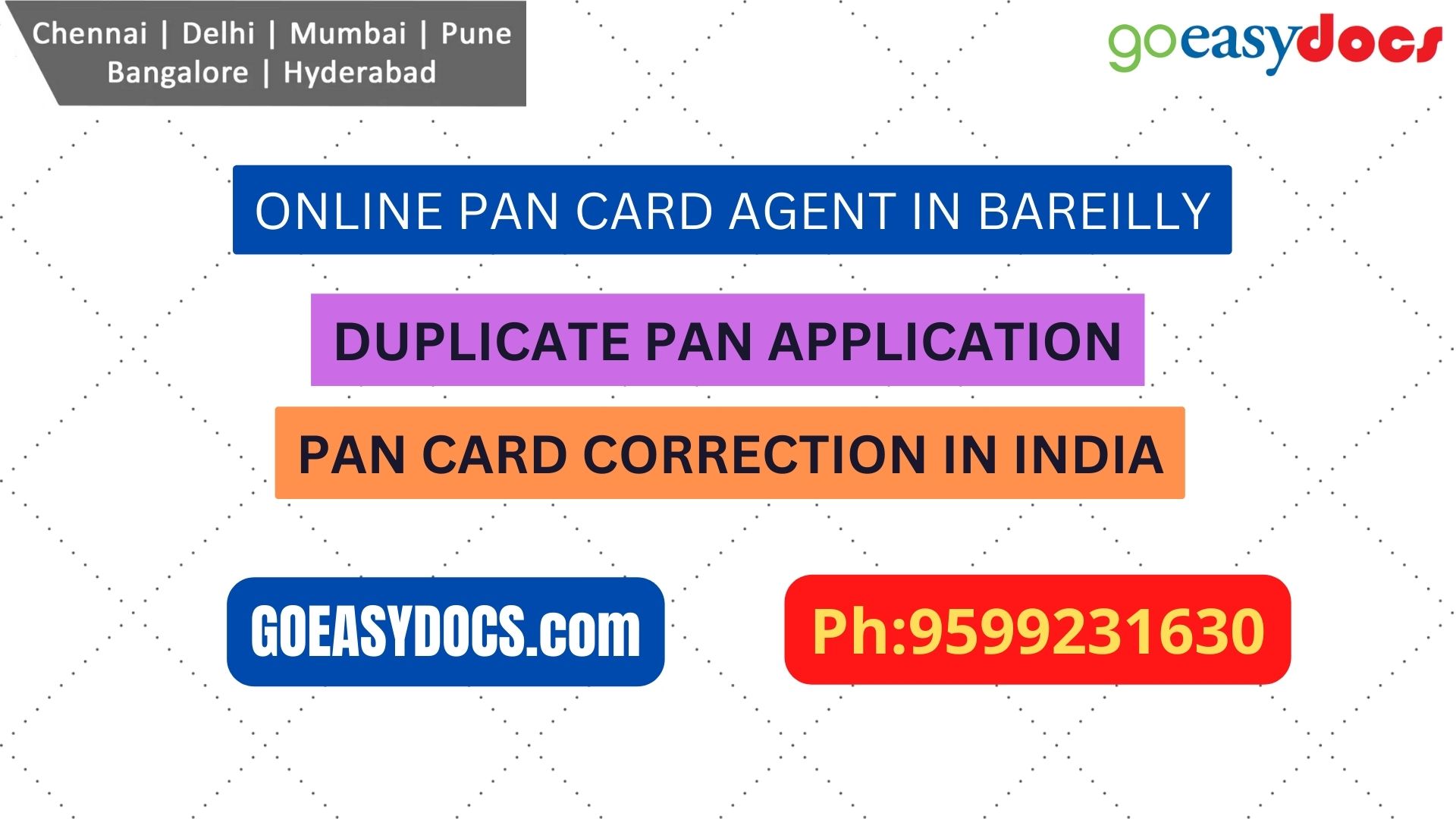 Pan Card Agent Service In BAREILLY 9599231630