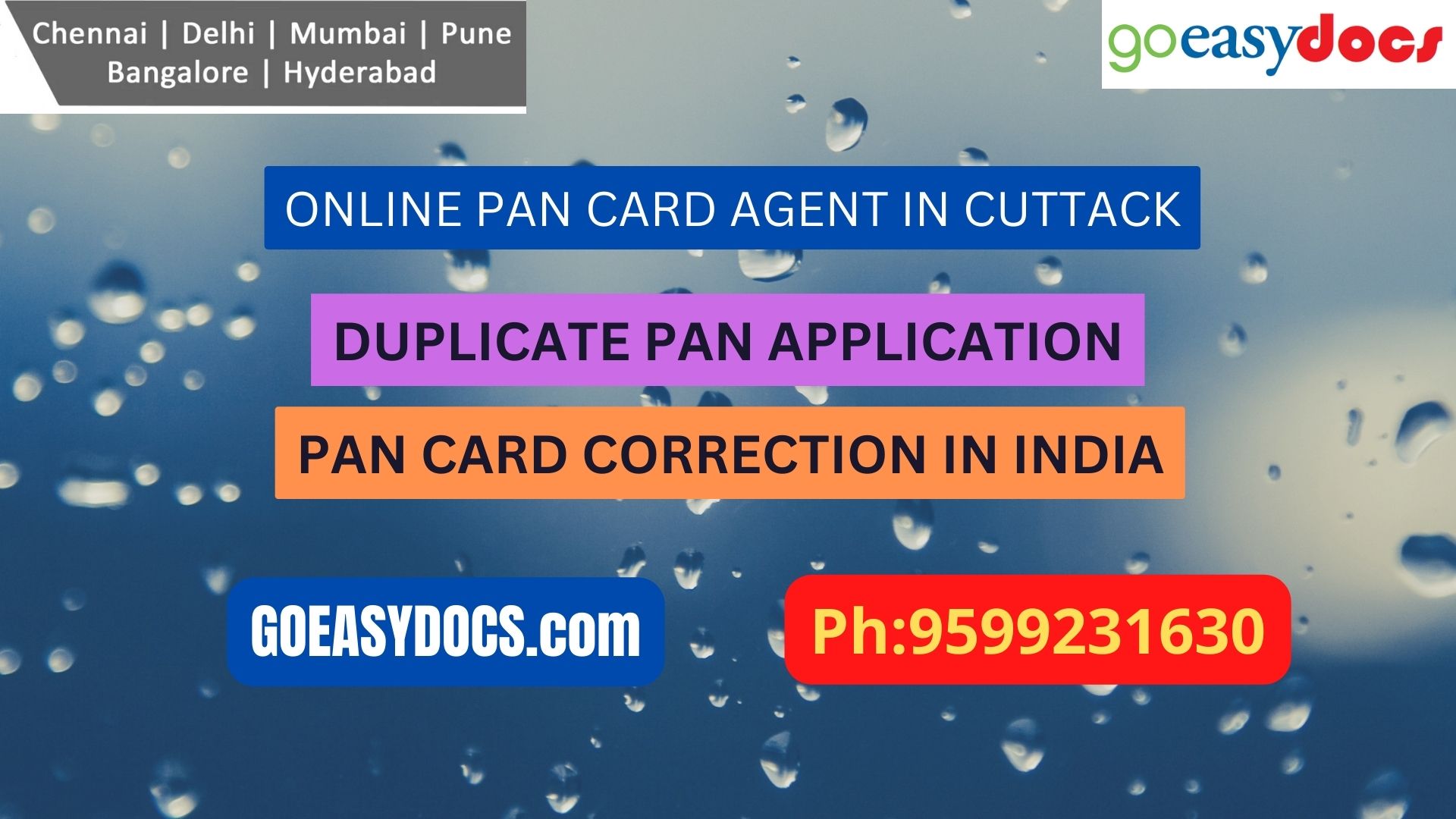 Pan Card Agent Service In CUTTACK 9599231630