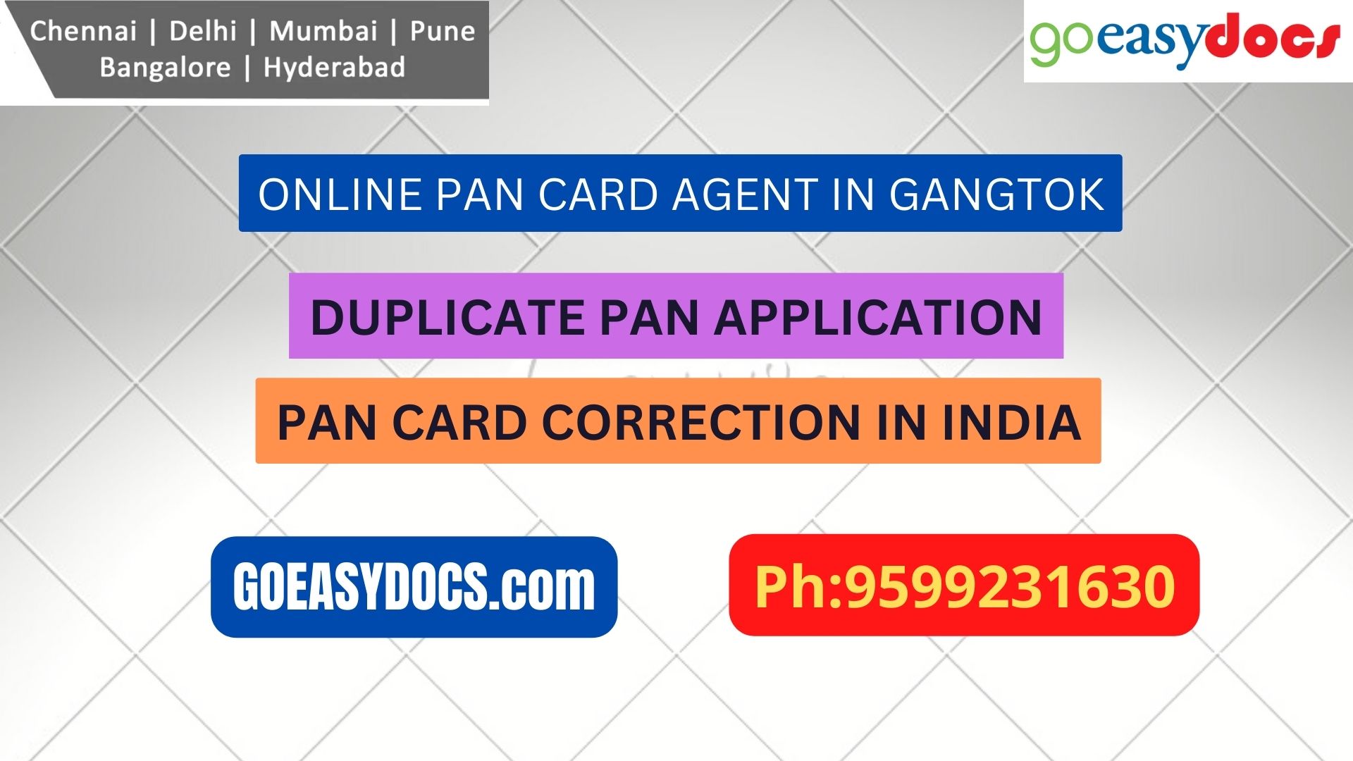 Pan Card Agent Service In GANGTOK 9599231630