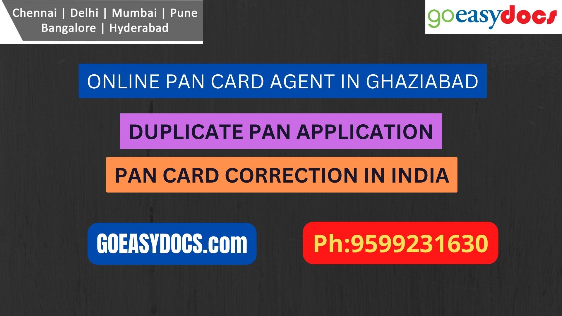 Pan Card Agent Service In GHAZIABAD 9599231630