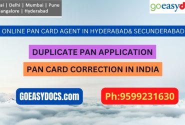 Pan Card Agent Service In HYDERABAD& SECUNDERABAD 9599231630