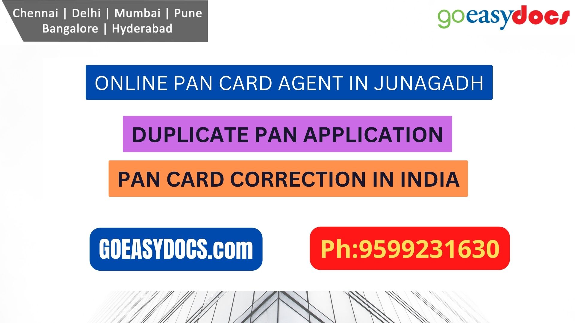 Pan Card Agent Service In JUNAGADH 9599231630