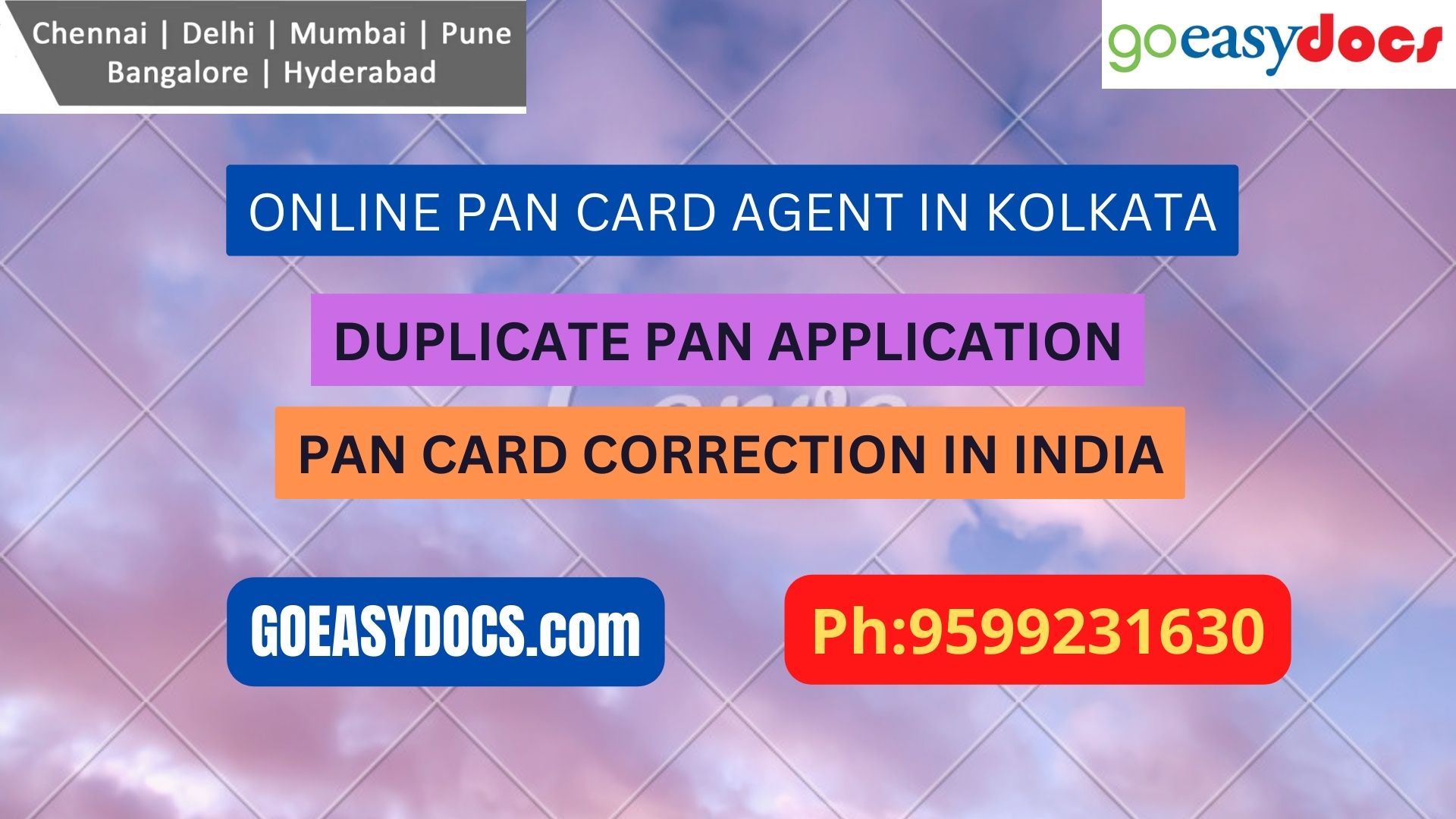 Pan Card Agent Service In KOLKATA 9599231630