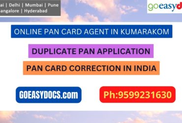 Pan Card Agent Service In KUMARAKOM 9599231630