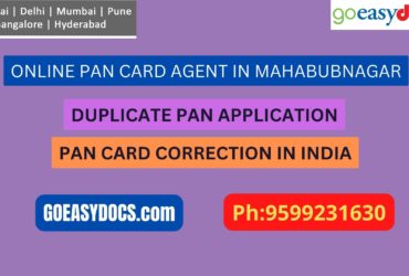 Pan Card Agent Service In MAHABUBNAGAR 9599231630