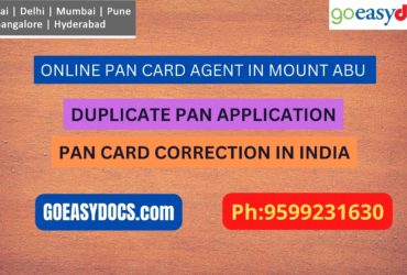 Pan Card Agent Service In MOUNT ABU 9599231630