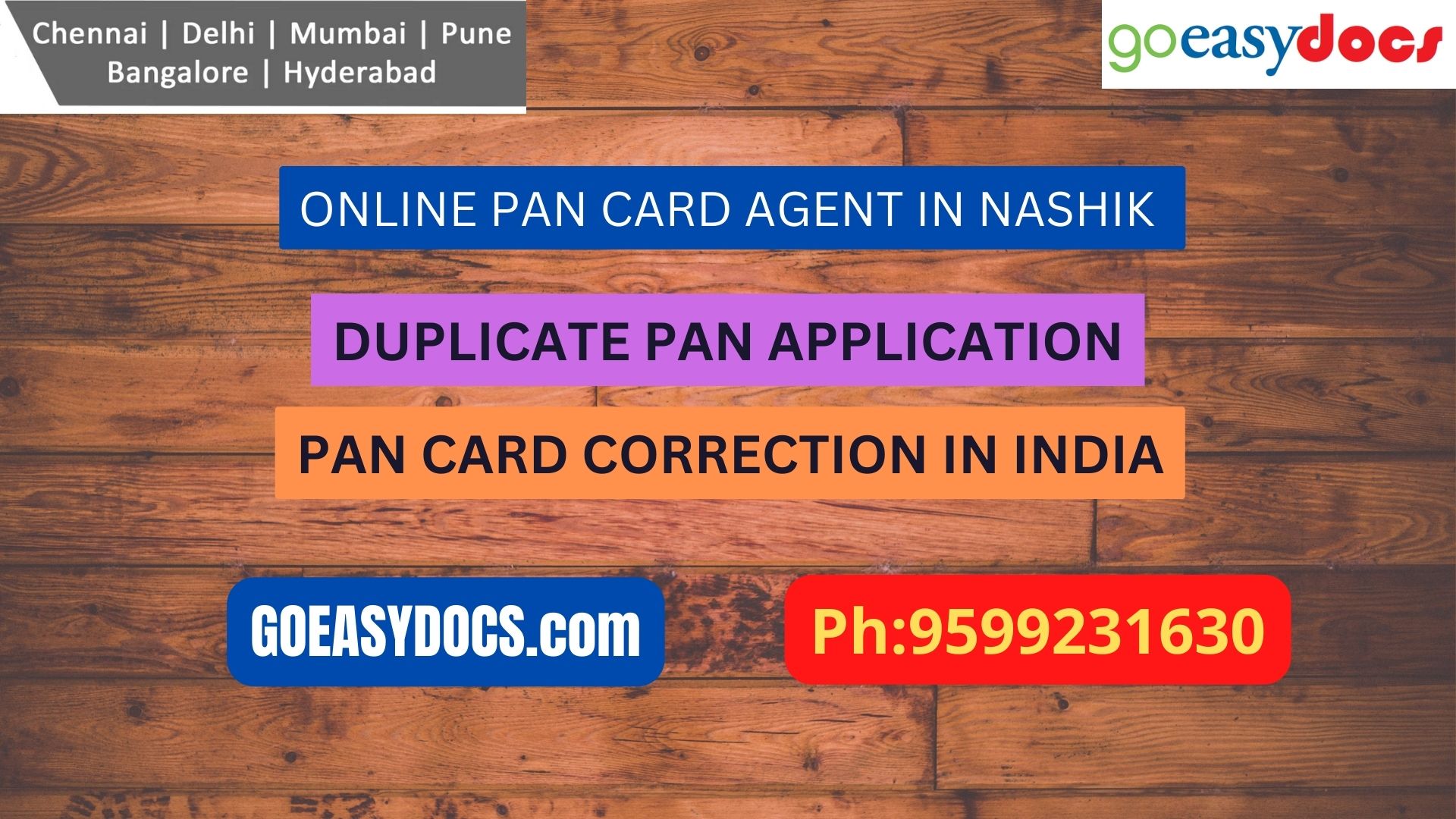 Pan Card Agent Service In NASHIK 9599231630