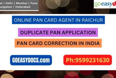 Pan Card Agent Service In RAICHUR 9599231630