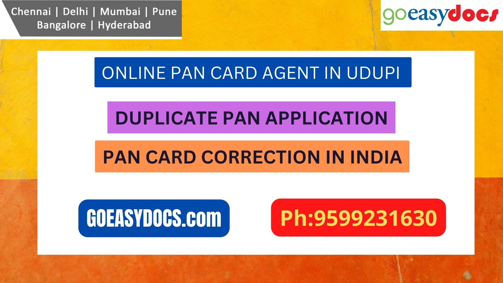 Pan Card Agent Service In UDUPI 9599231630