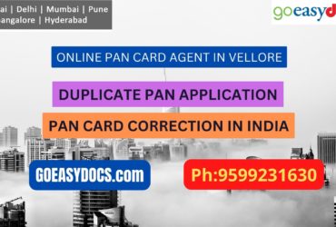 Pan Card Agent Service In VELLORE 9599231630