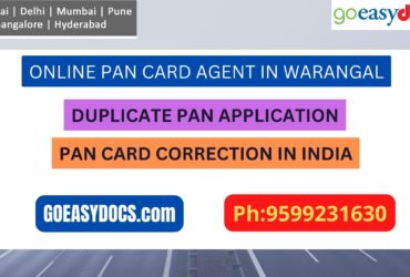 Pan Card Agent Service In WARANGAL 9599231630