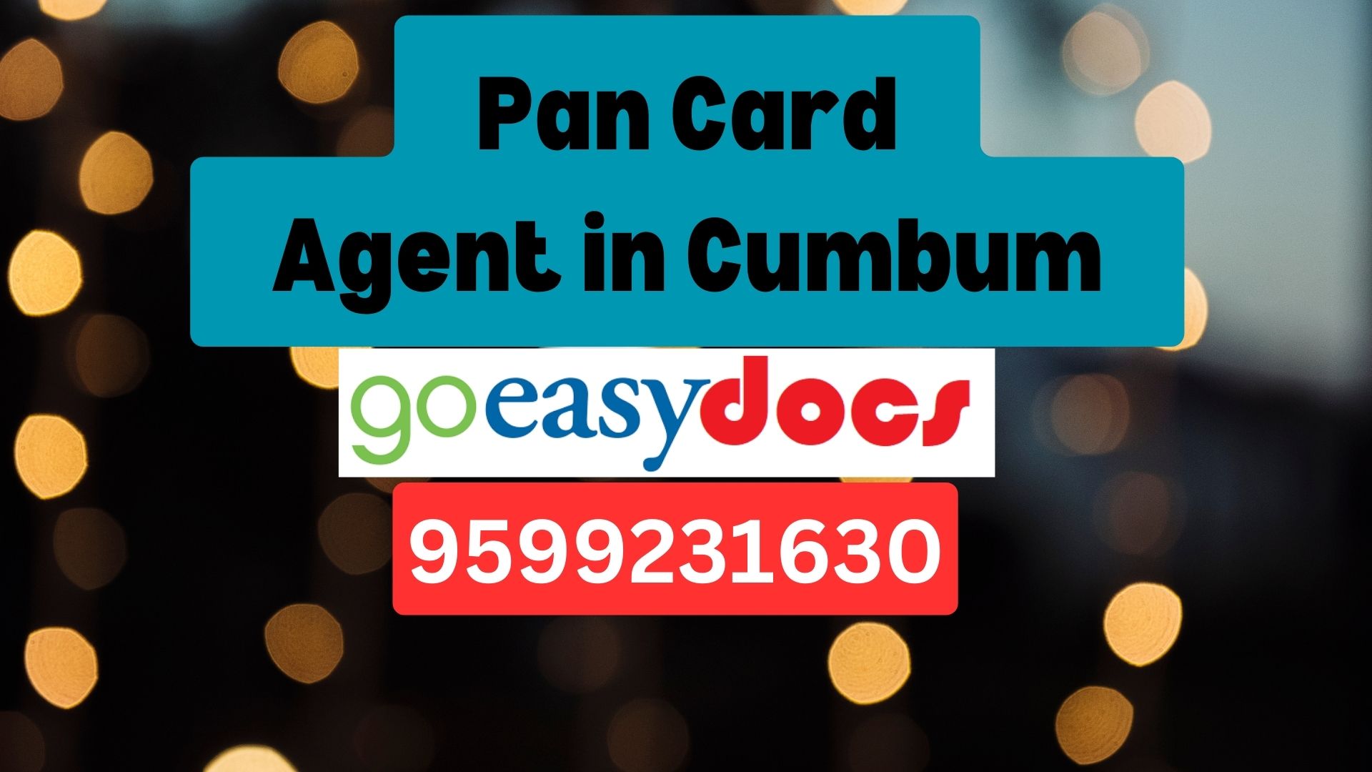 Pan Card Agent Consultant in Cumbum 8851415812